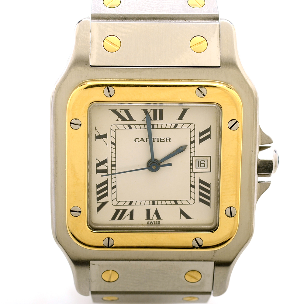 Cartier Santos Date 18K and Stainless Steel Automatic Watch