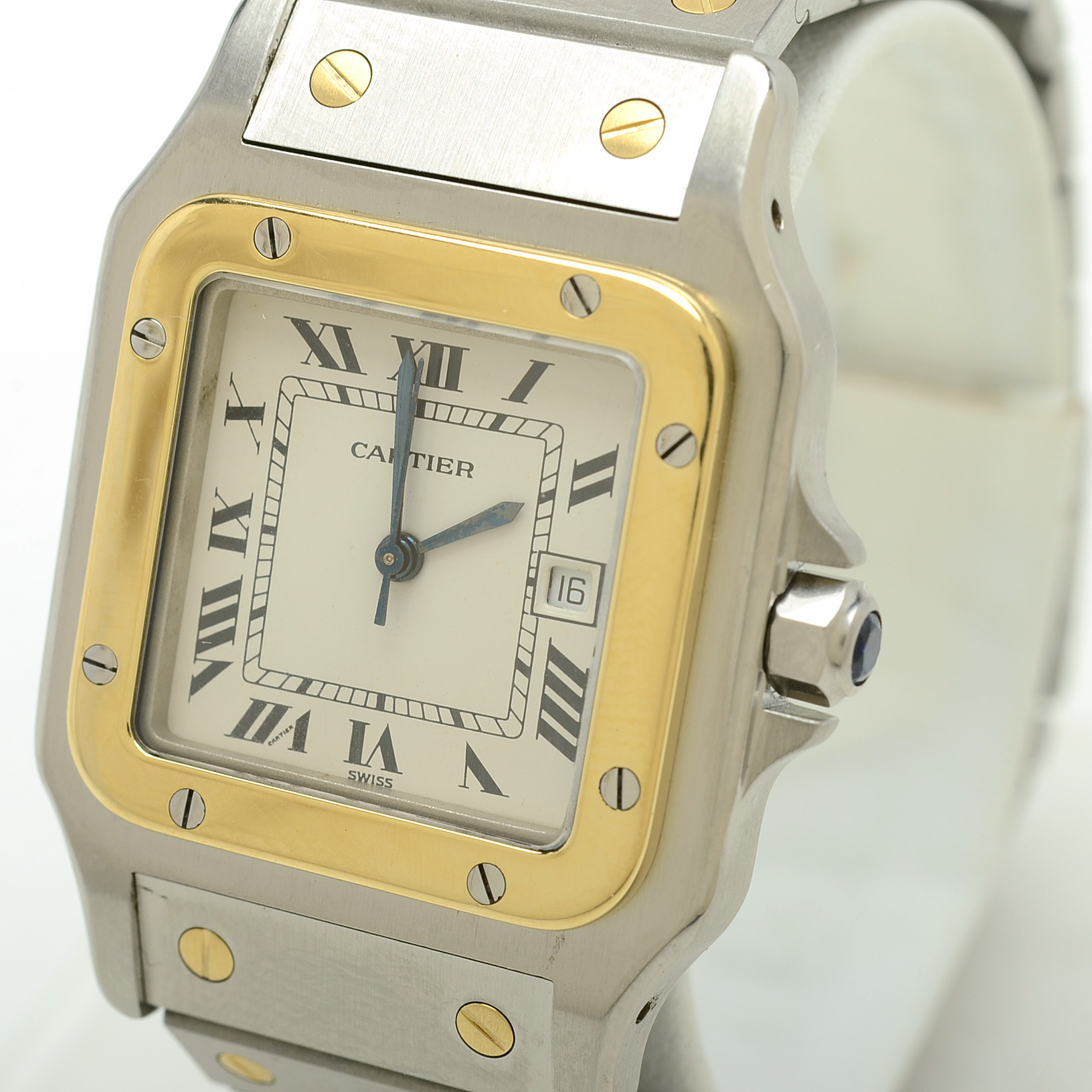 Cartier Santos Date 18K and Stainless Steel Automatic Watch