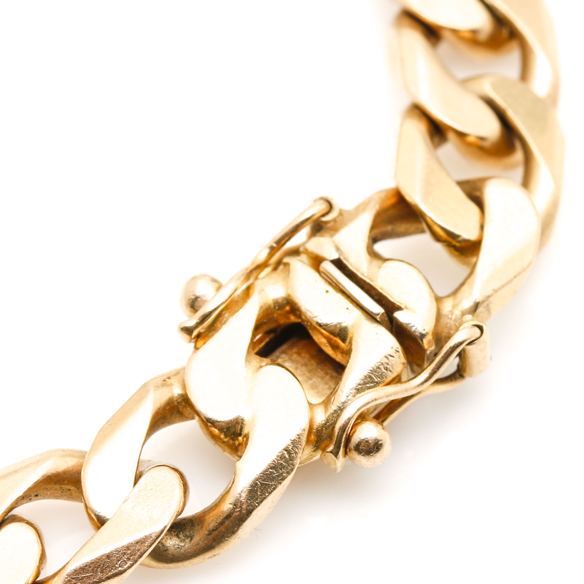 14K Yellow Gold Cuban Chain Bracelet