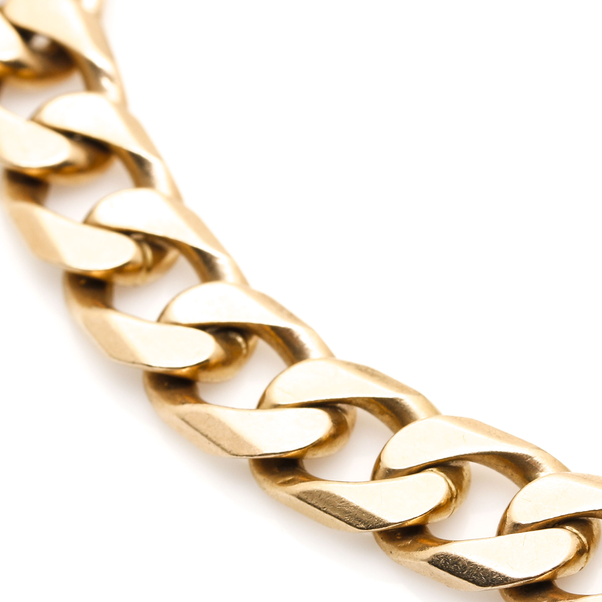 14K Yellow Gold Cuban Chain Bracelet