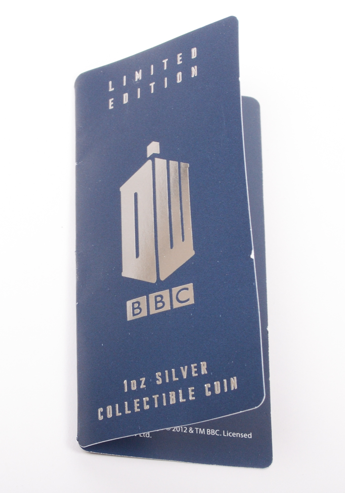 2013 Nieu Dr. Who 50th Anniversary Two Dollar Silver Coin with TARDIS