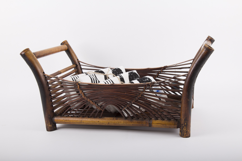 Bentwood Basket With Tea Towels