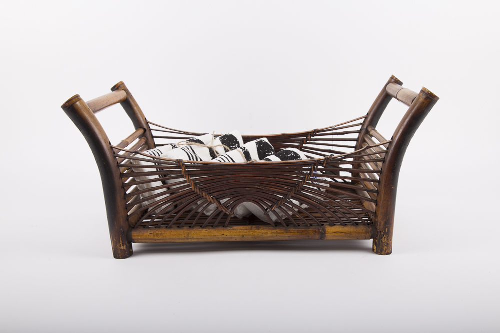 Bentwood Basket With Tea Towels