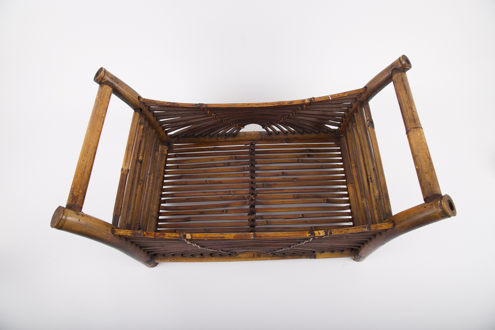 Bentwood Basket With Tea Towels