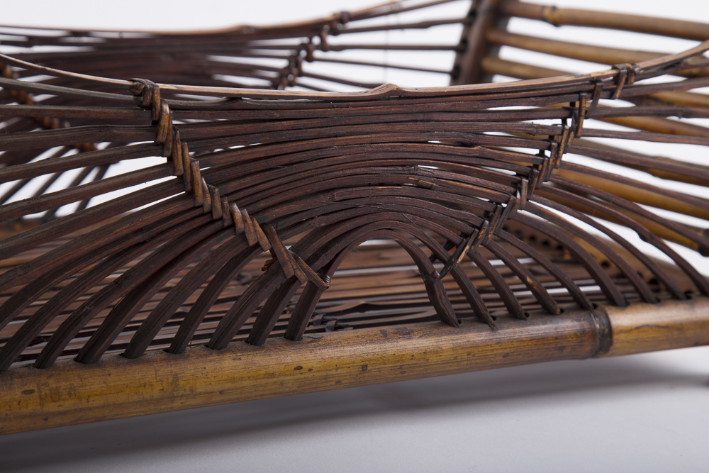 Bentwood Basket With Tea Towels