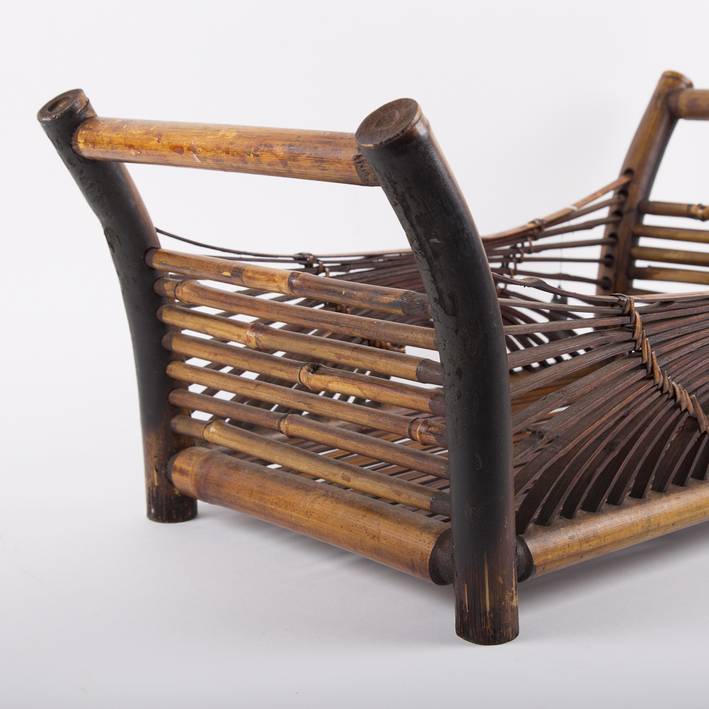 Bentwood Basket With Tea Towels