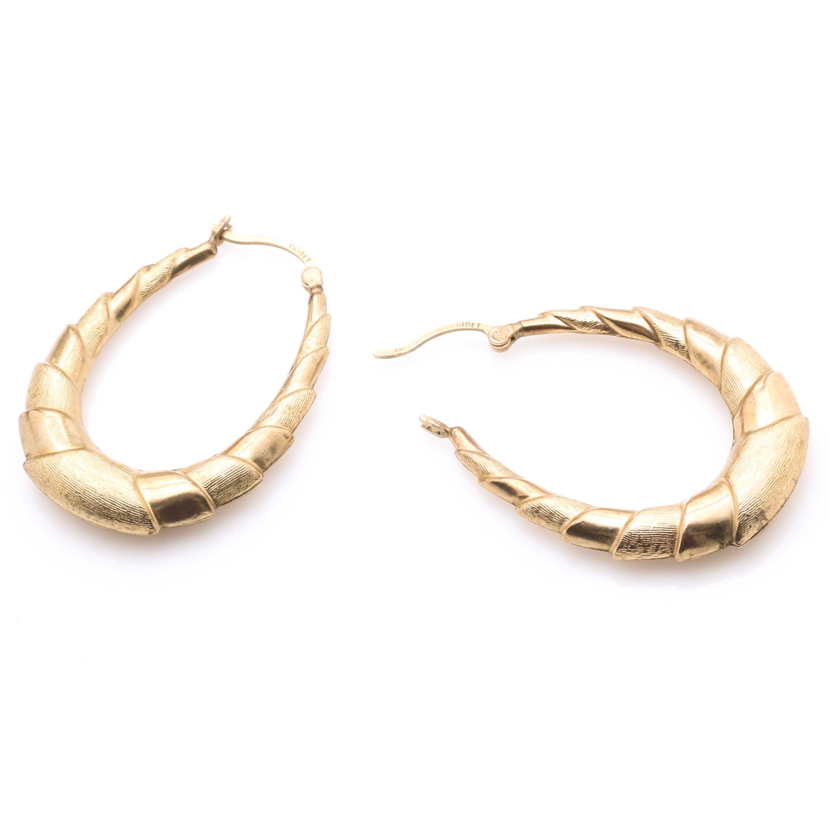 10K Yellow Gold Hoop Earrings