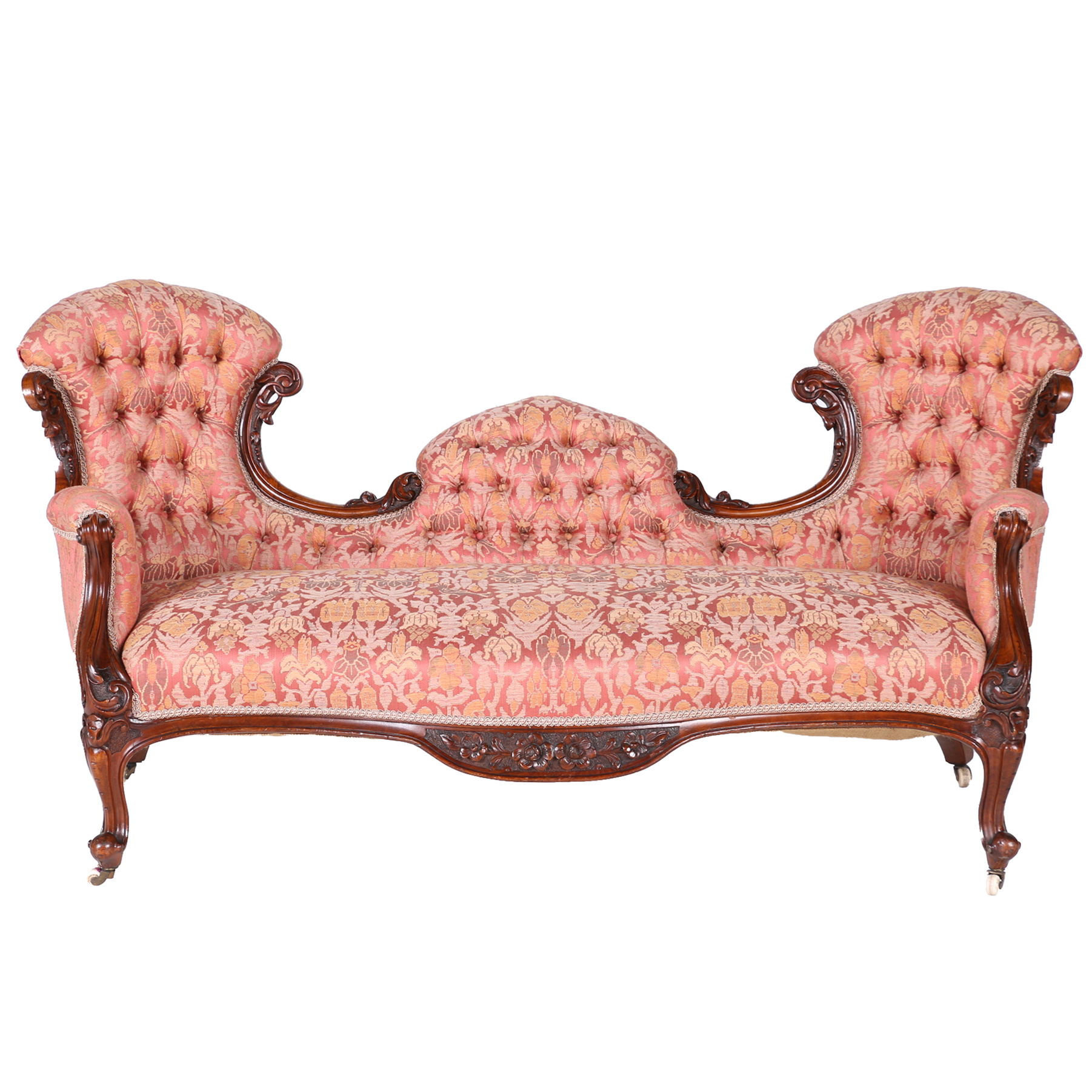Circa 1850 Rococo Revival Parlor Sofa in the Manner of J. Belter