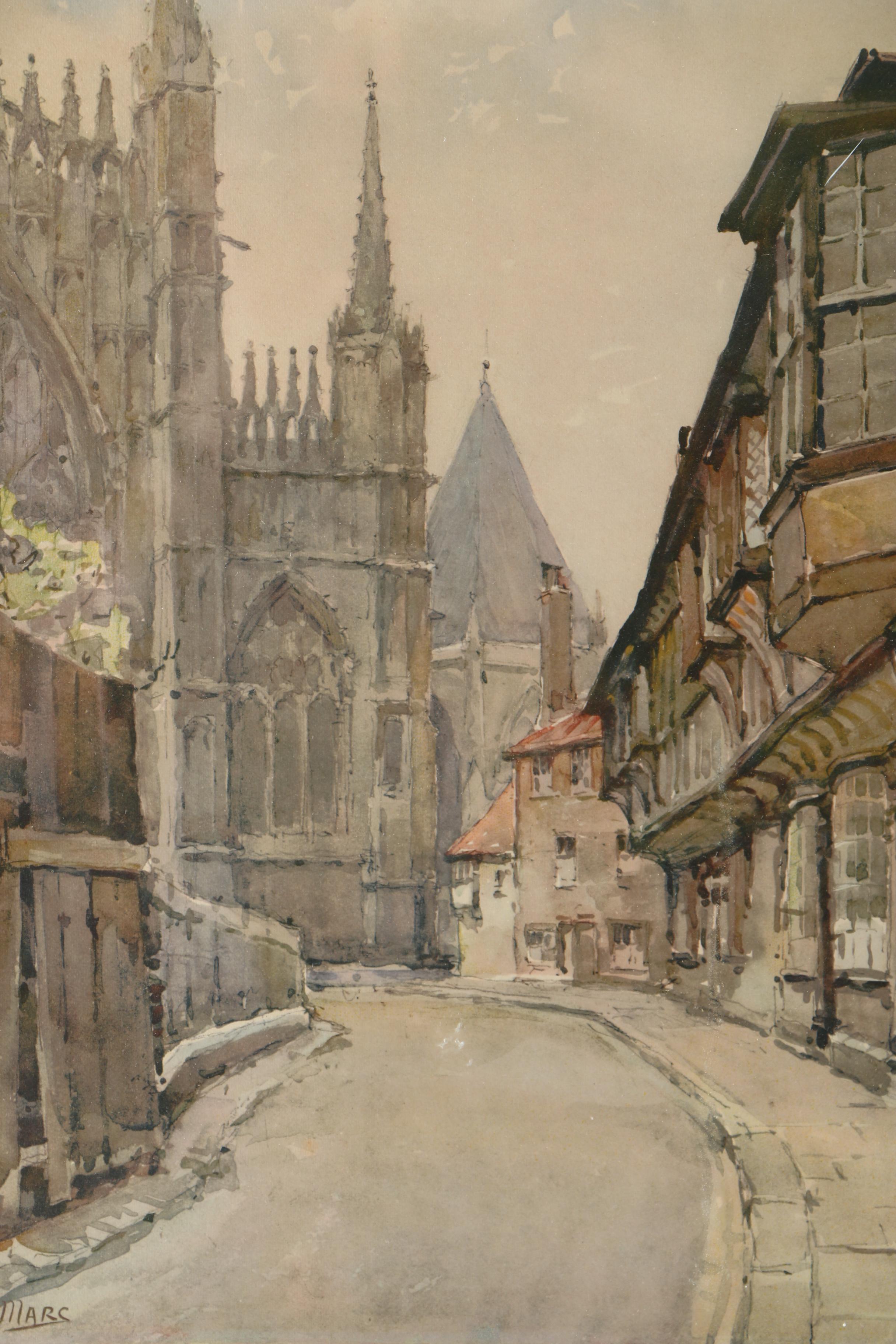 Marc Watercolor Street Scene