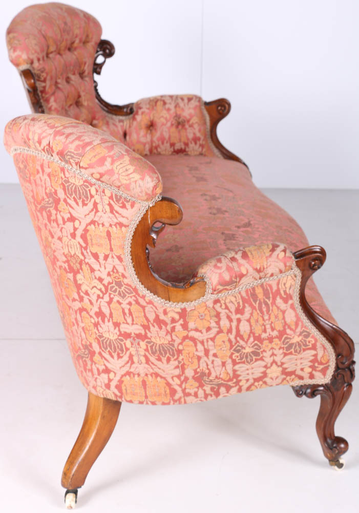 Circa 1850 Rococo Revival Parlor Sofa in the Manner of J. Belter