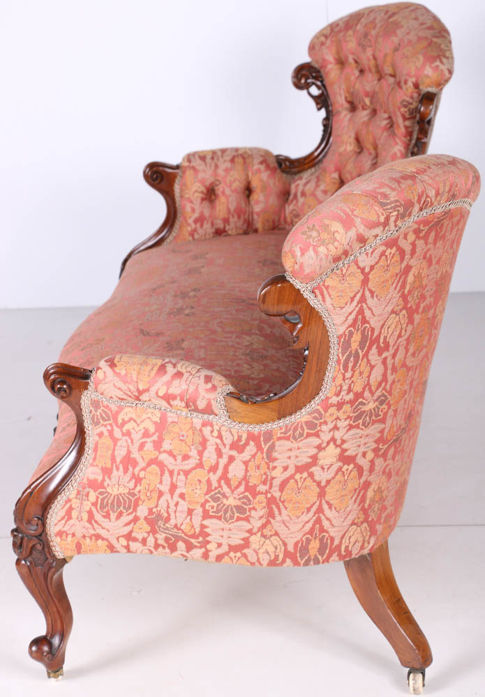 Circa 1850 Rococo Revival Parlor Sofa in the Manner of J. Belter