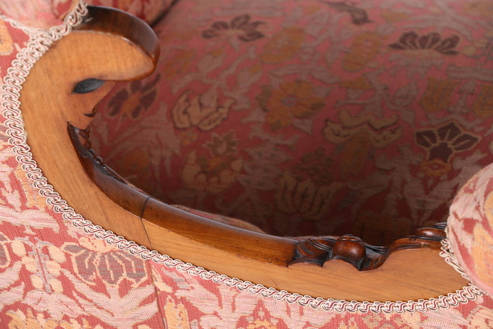 Circa 1850 Rococo Revival Parlor Sofa in the Manner of J. Belter