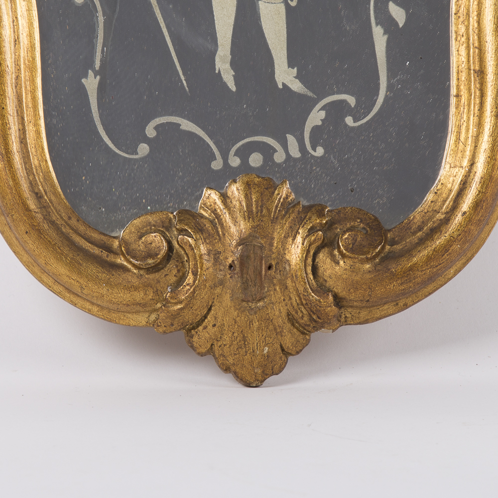Antique Ornate Wall Mirrors With Figural Silhouettes
