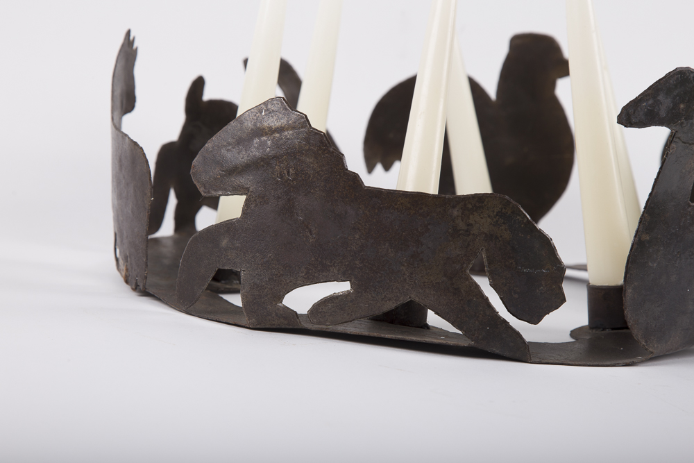 Cut Metal Farm Animals Candle Ring