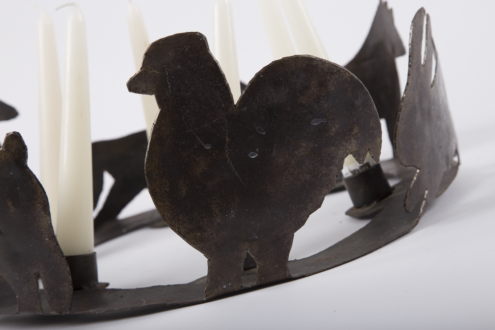 Cut Metal Farm Animals Candle Ring