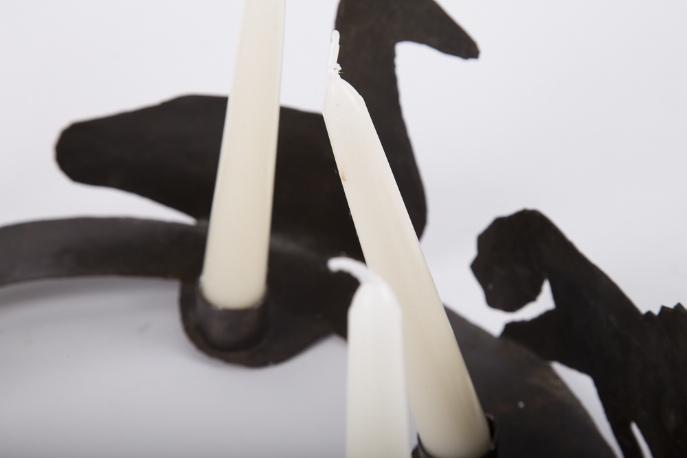 Cut Metal Farm Animals Candle Ring