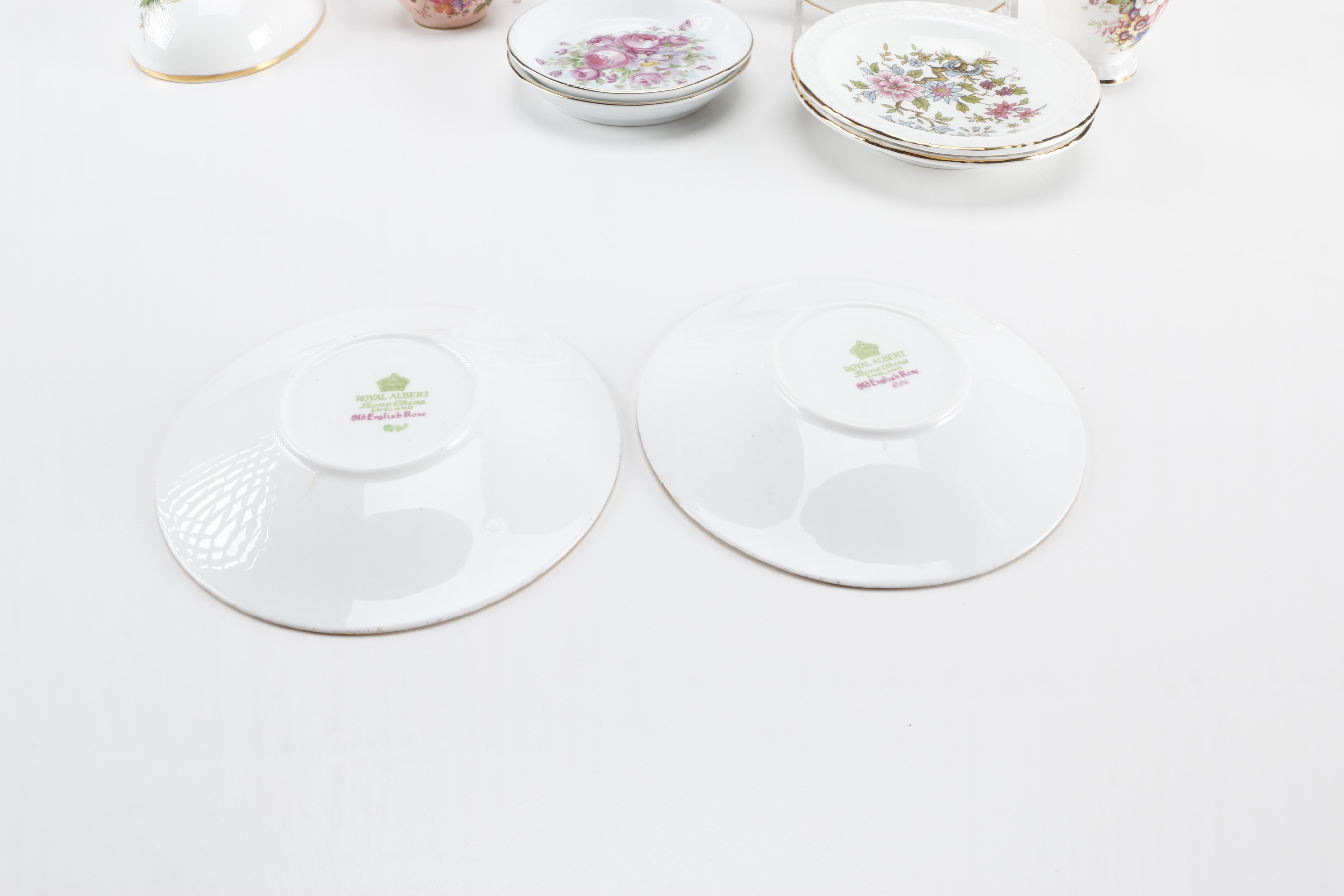 Porcelain Tableware Featuring Royal Albert and Royal Crown Derby