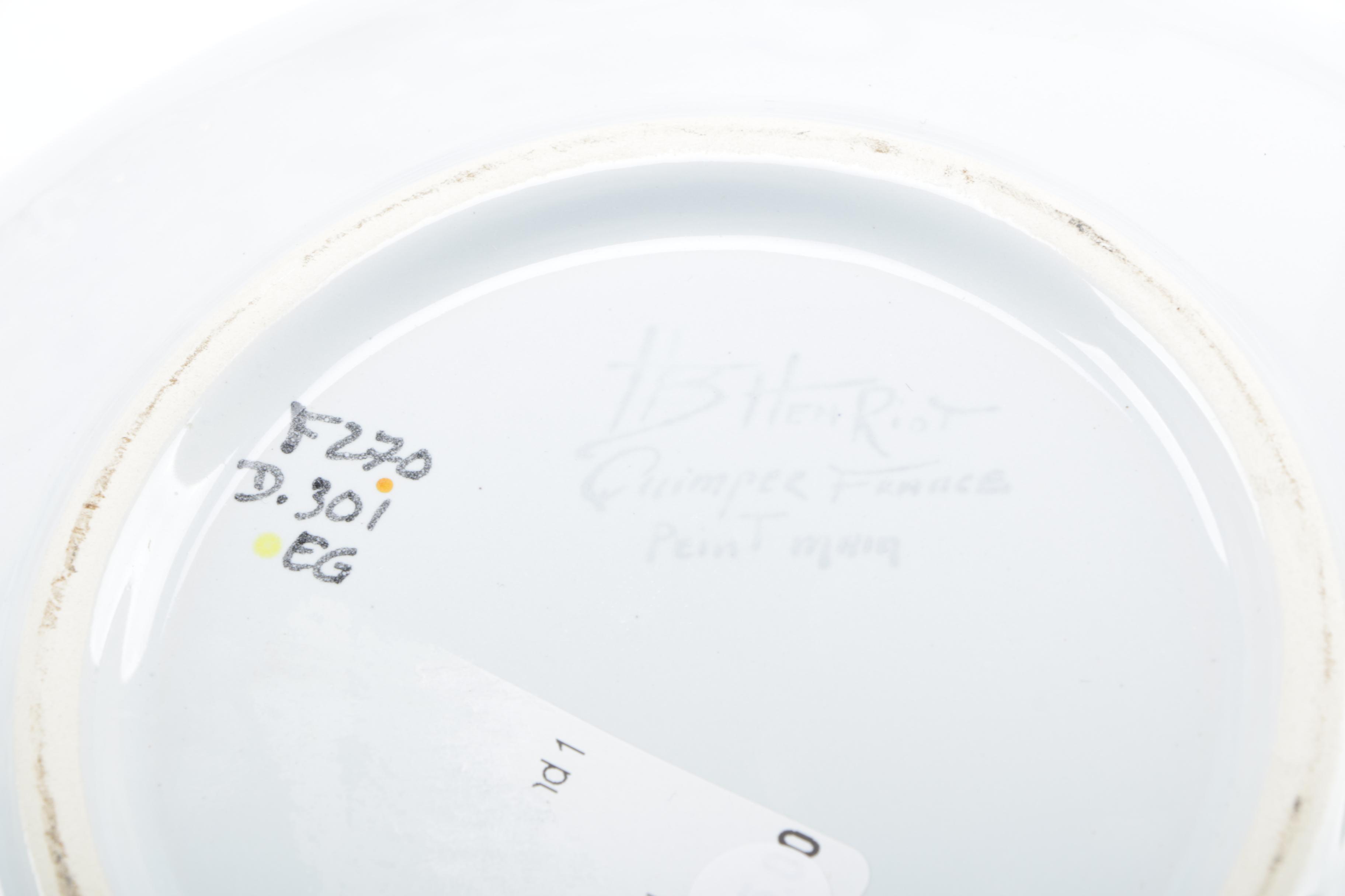 Henriot Quimper Ceramic Hand-Painted Dinnerware Set