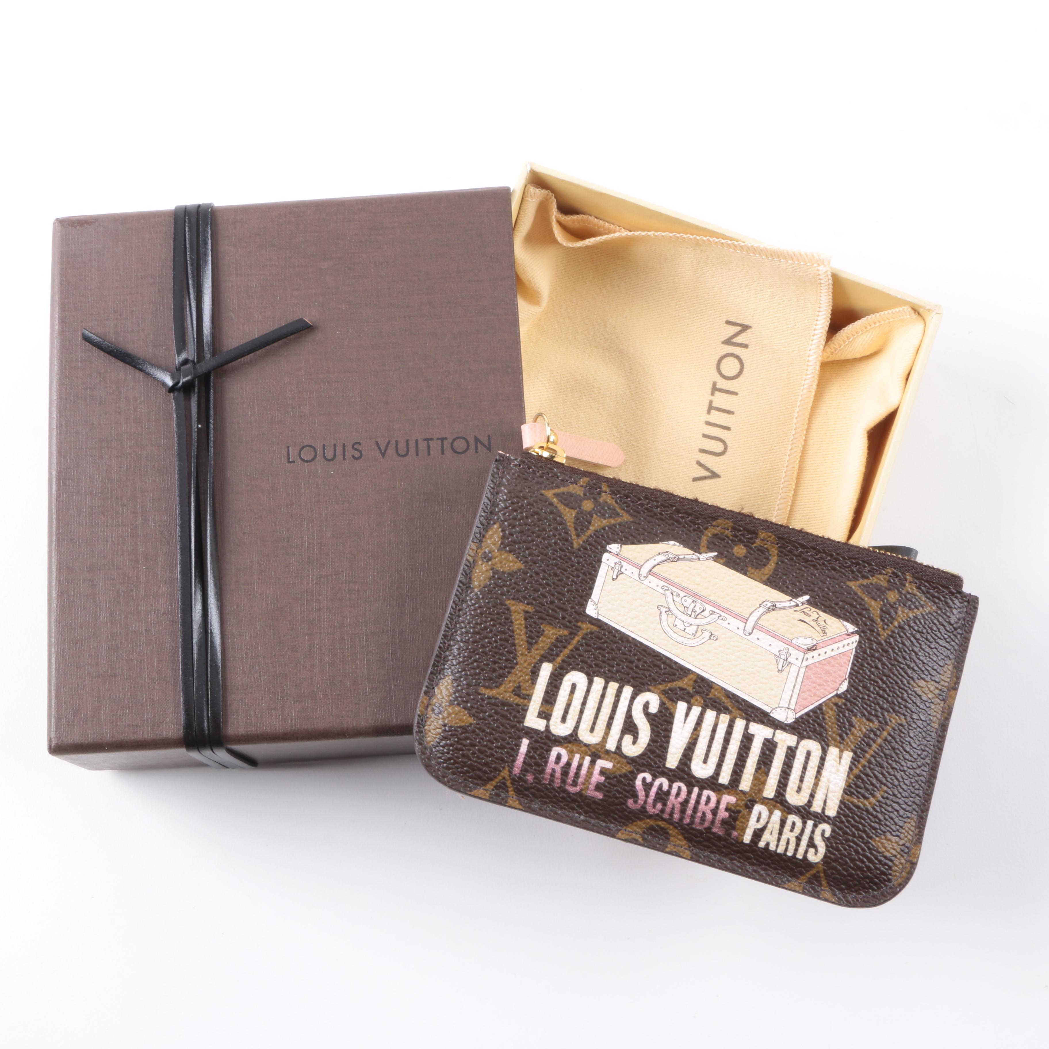 Limited Edition Louis Vuitton I. Rue Scribe Paris Monogrammed Key Pouch