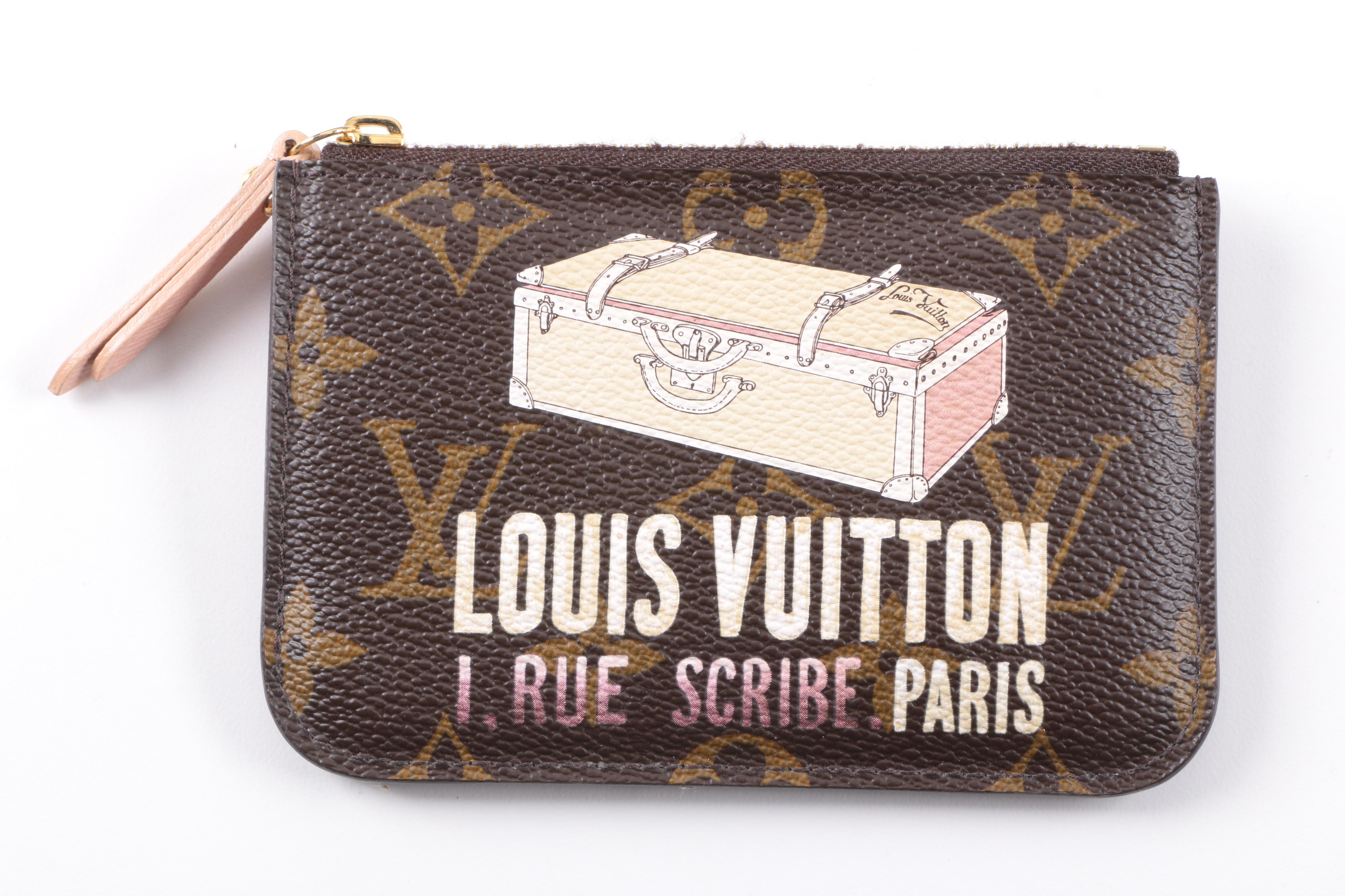 Limited Edition Louis Vuitton I. Rue Scribe Paris Monogrammed Key Pouch
