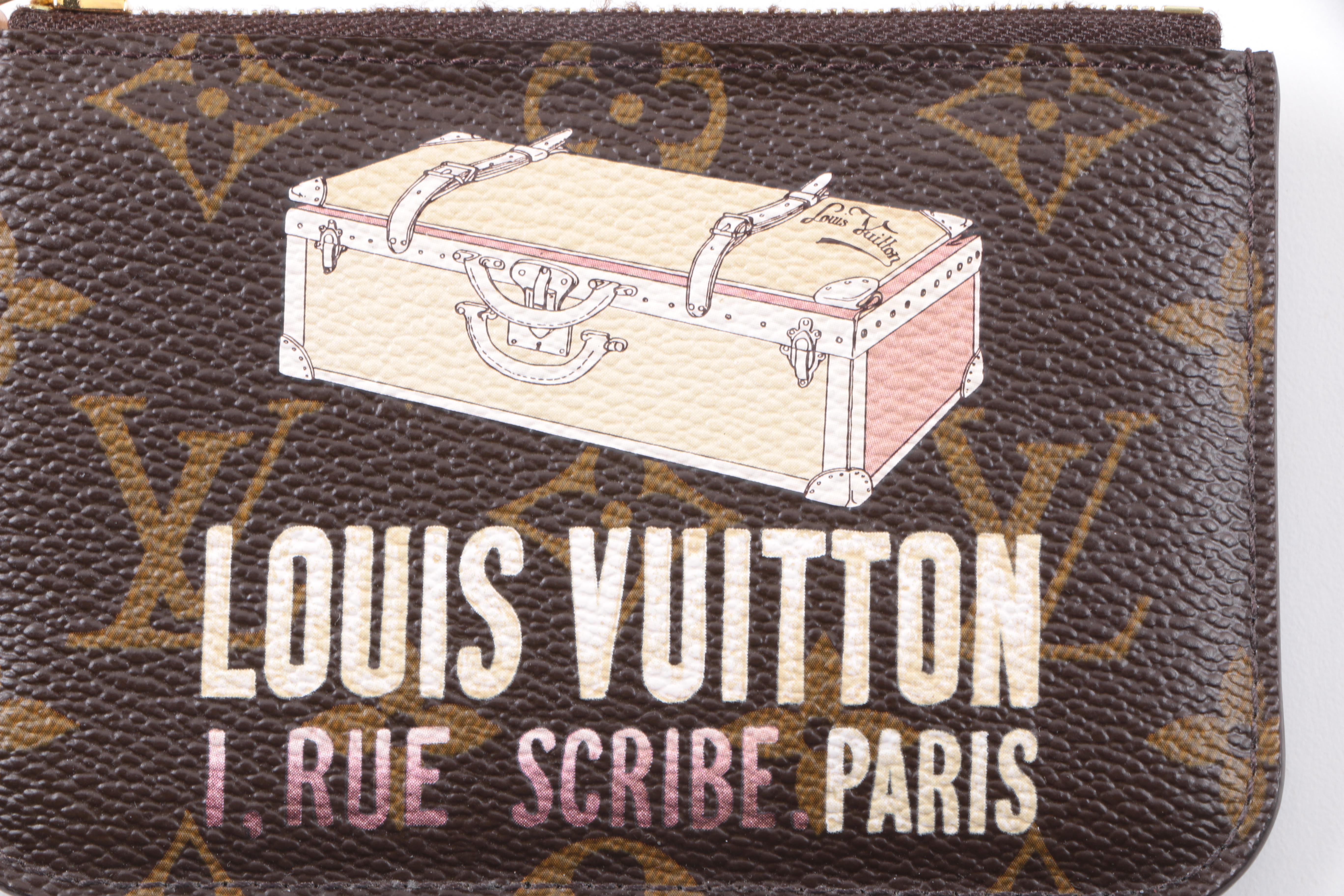 Limited Edition Louis Vuitton I. Rue Scribe Paris Monogrammed Key Pouch