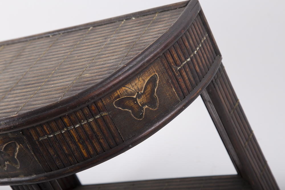 Plant Stand And Faux Flower Basket