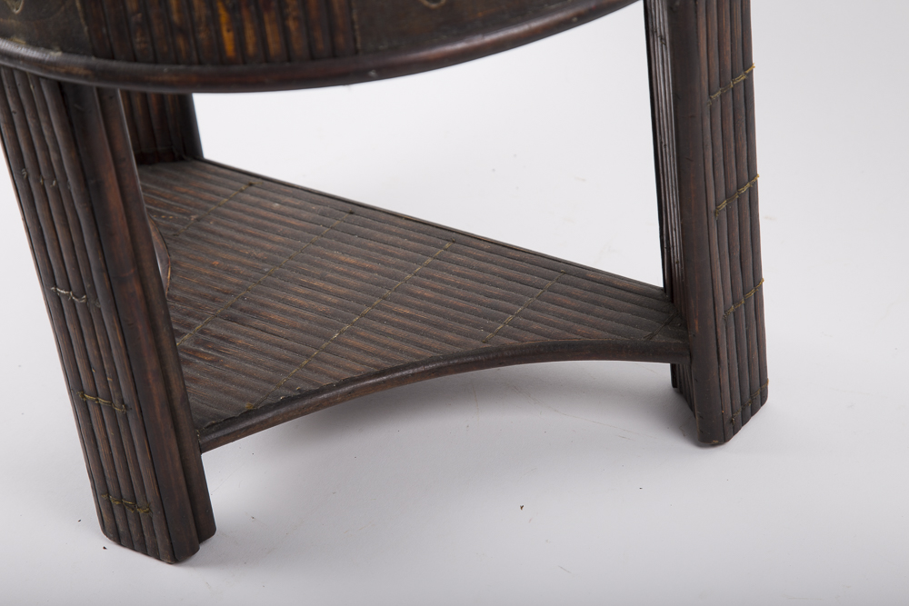 Plant Stand And Faux Flower Basket