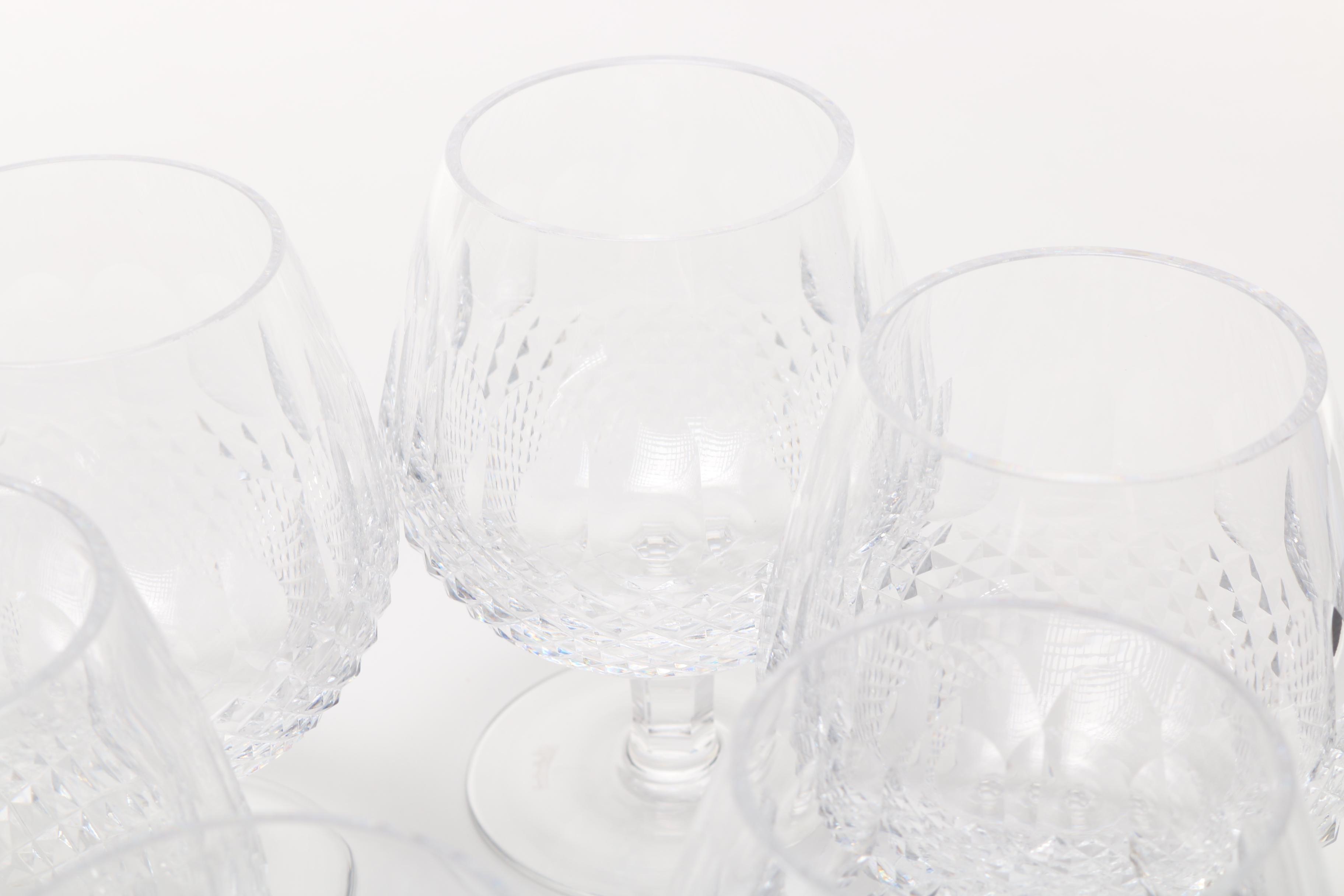 Waterford Crystal "Colleen" Brandy Glasses and Cordials