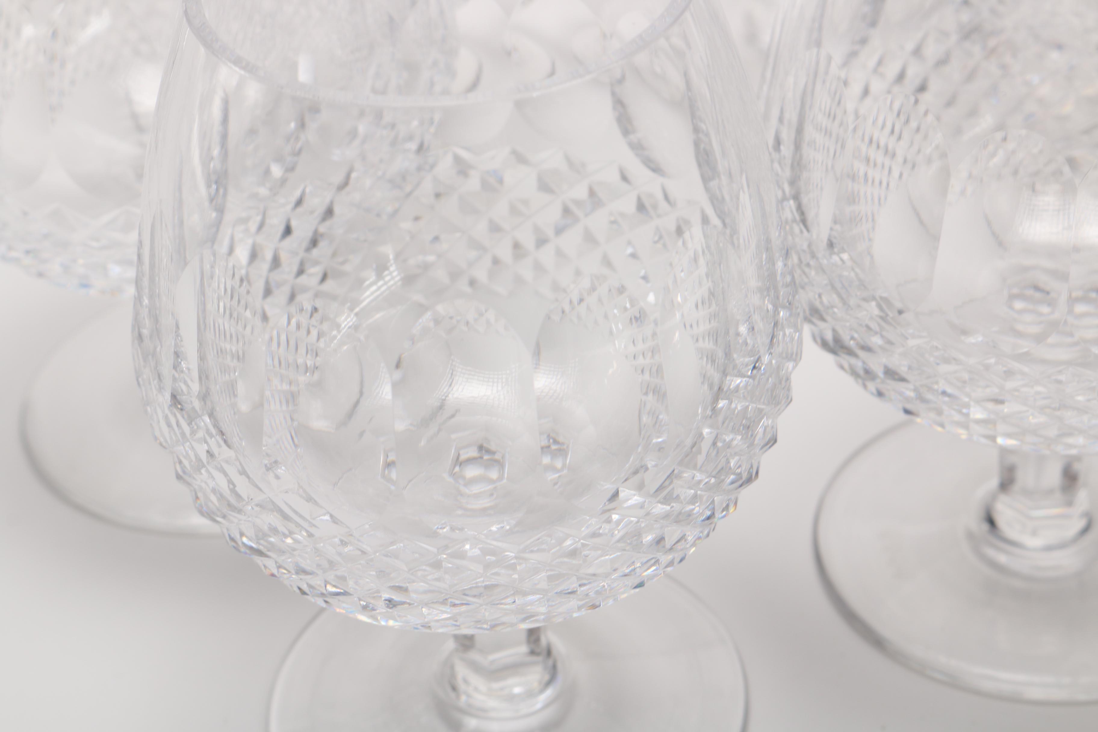 Waterford Crystal "Colleen" Brandy Glasses and Cordials