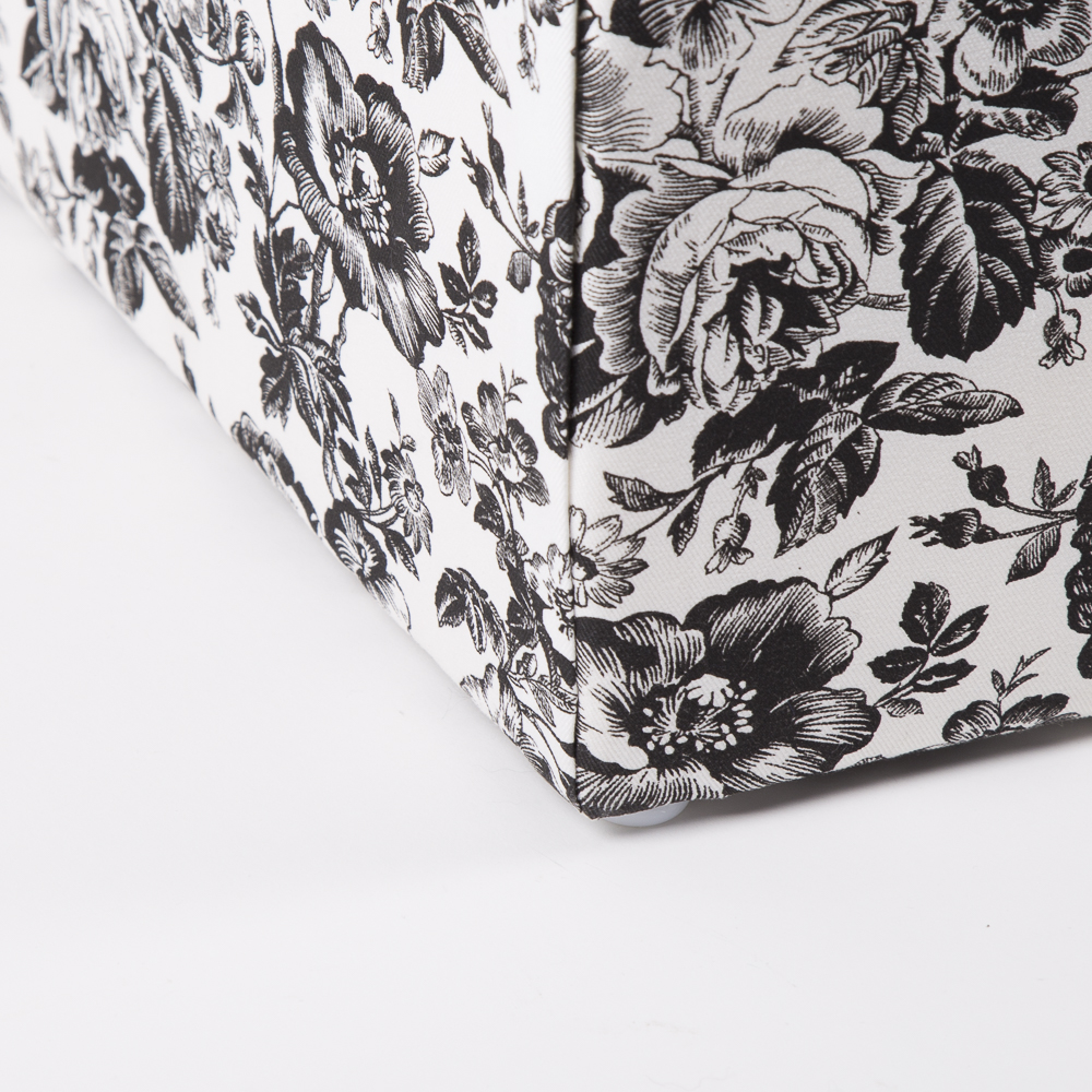 Toile Upholstered Ottomans