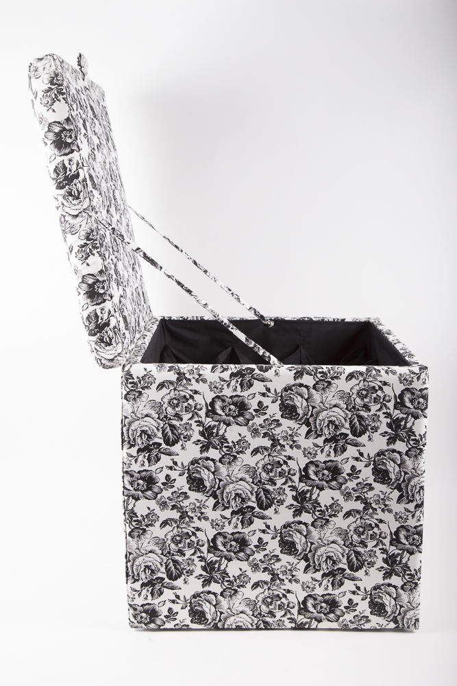 Toile Upholstered Ottomans