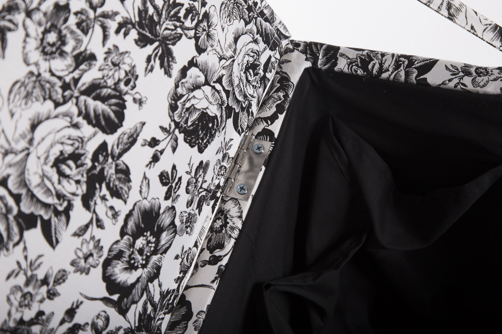 Toile Upholstered Ottomans