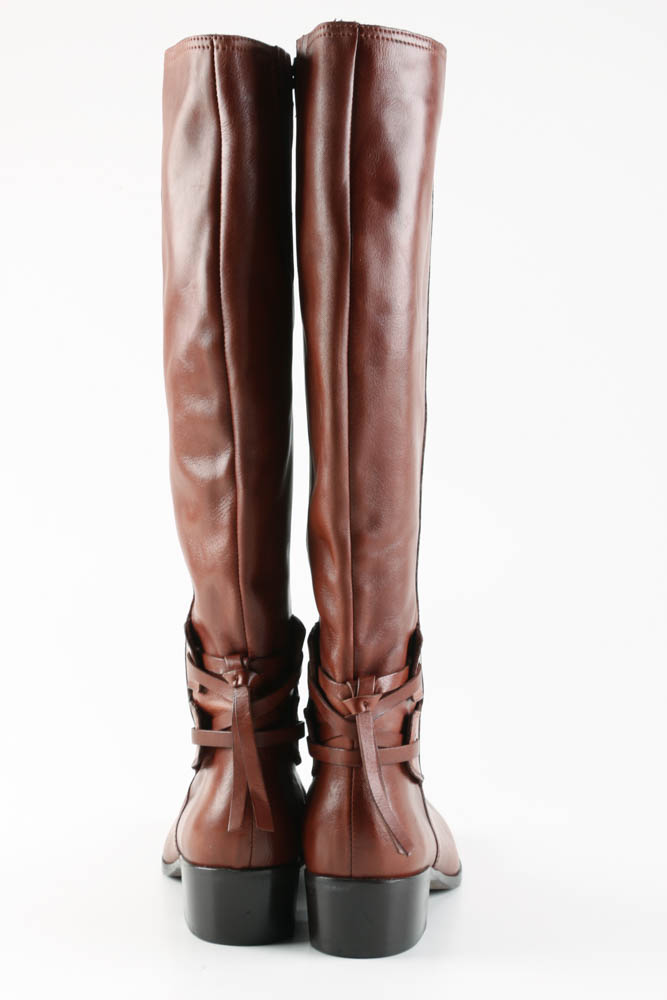 Sesto Meucci Italian Made Leather Boots with Laced Detail at Heel