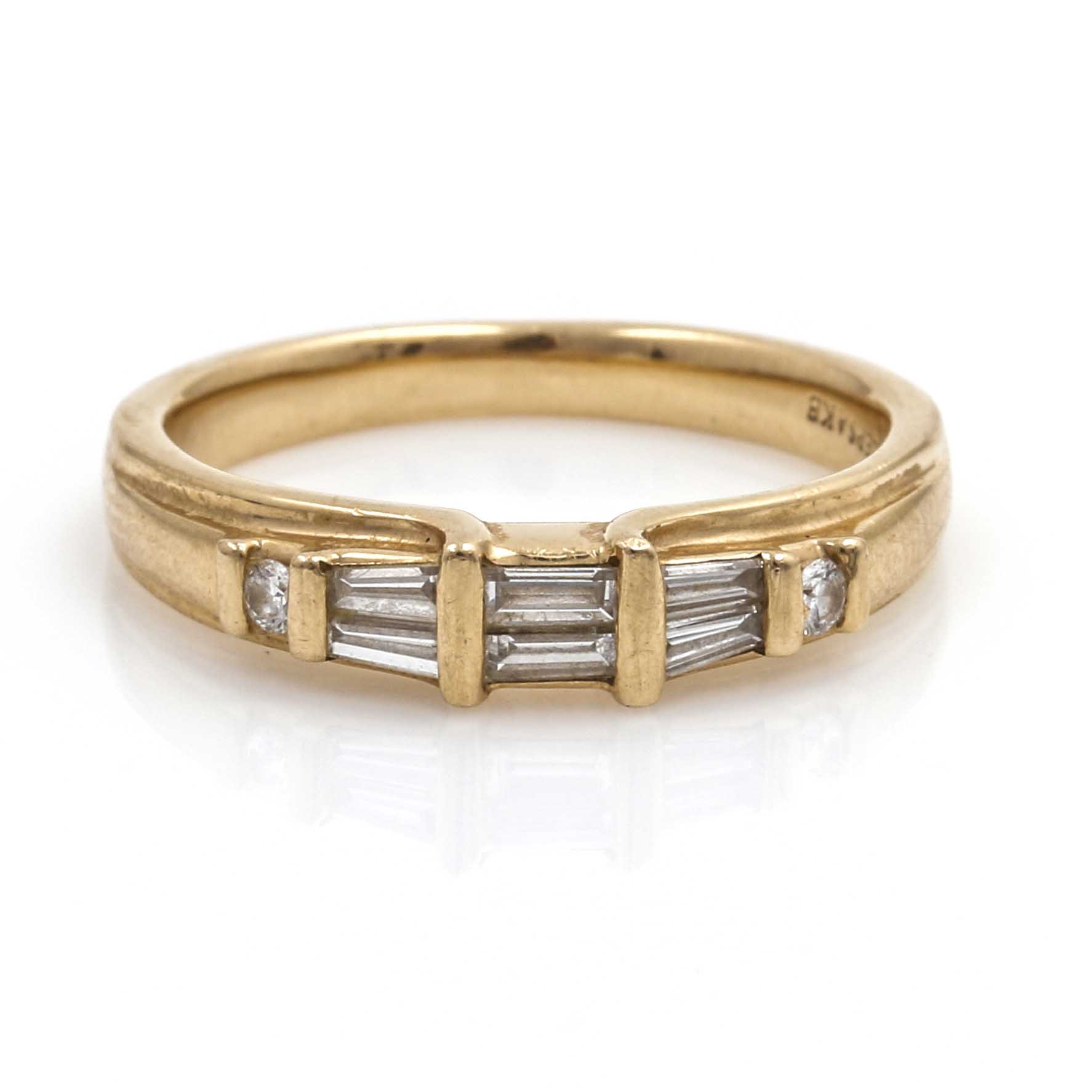 14K Yellow Gold Keepsake Diamond Ring