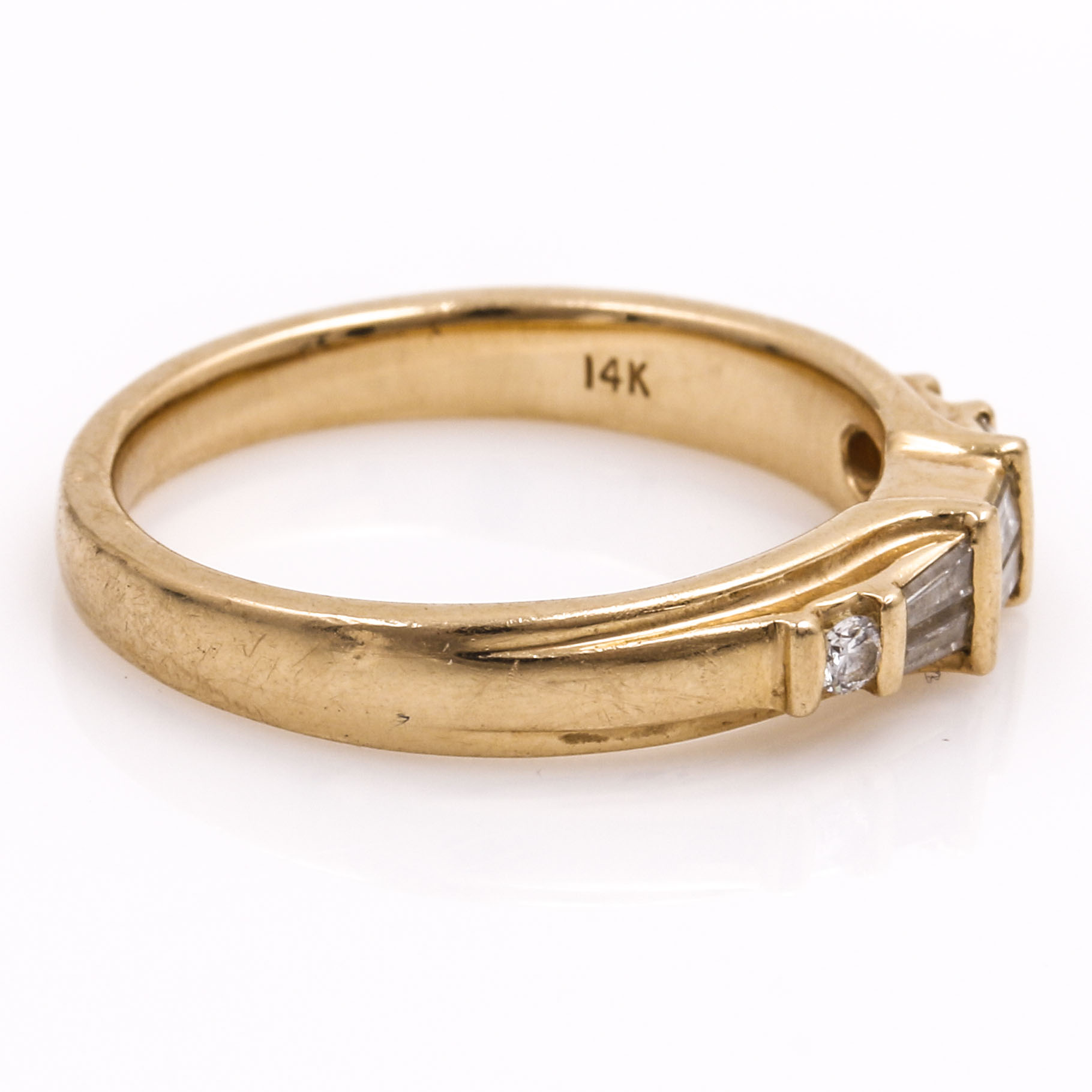 14K Yellow Gold Keepsake Diamond Ring