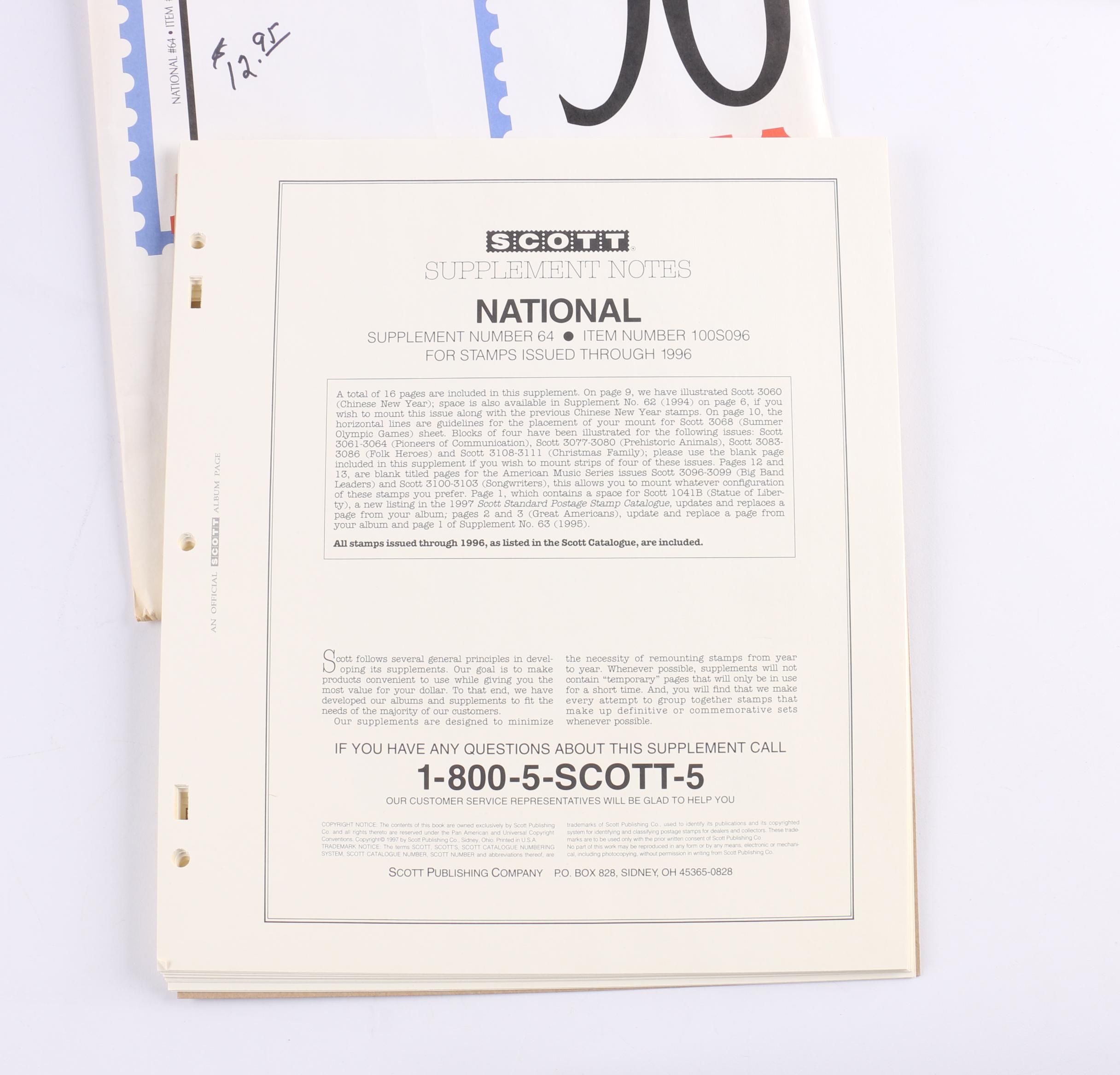 Official Scott Album Supplement Pages