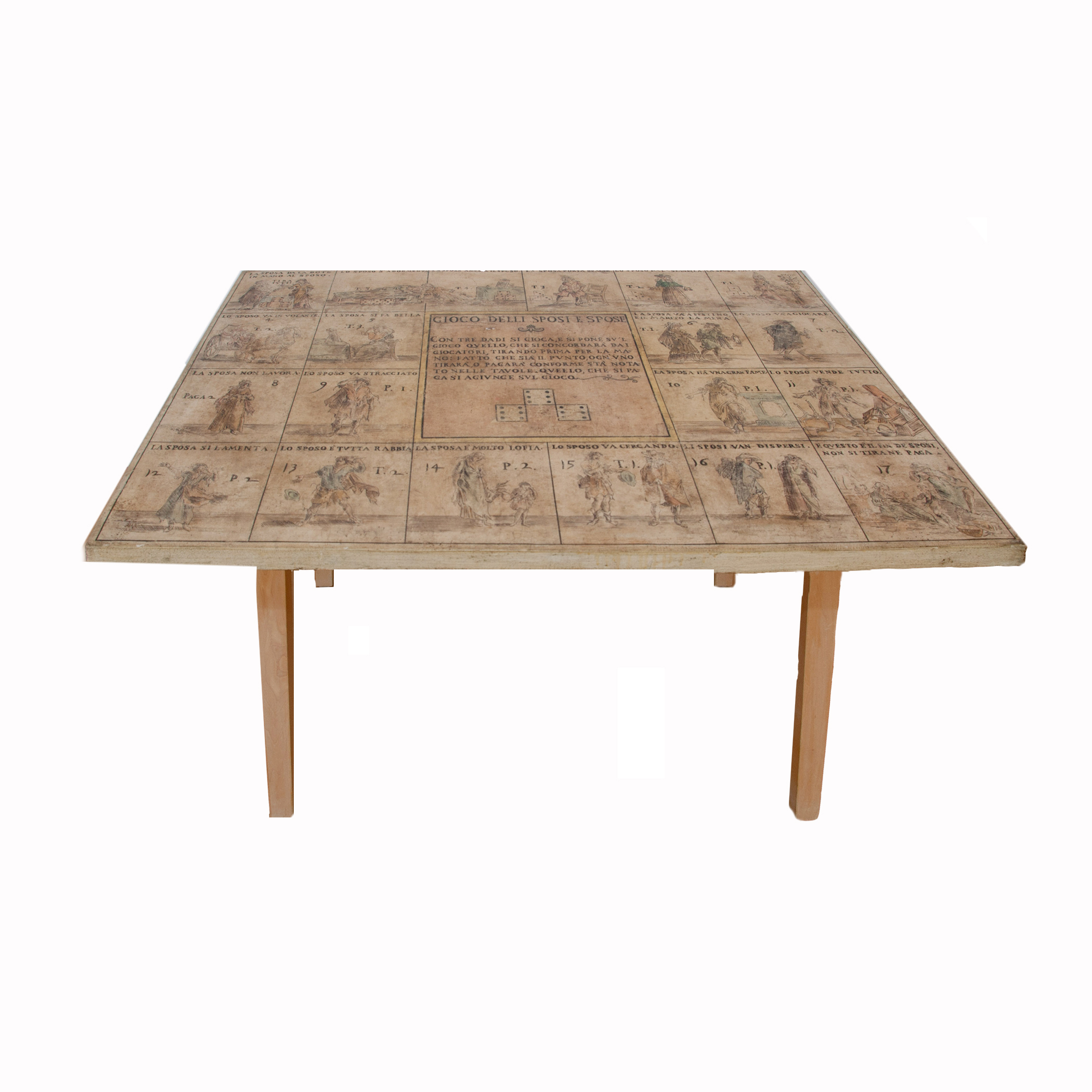 Vintage Italian Game Board Table