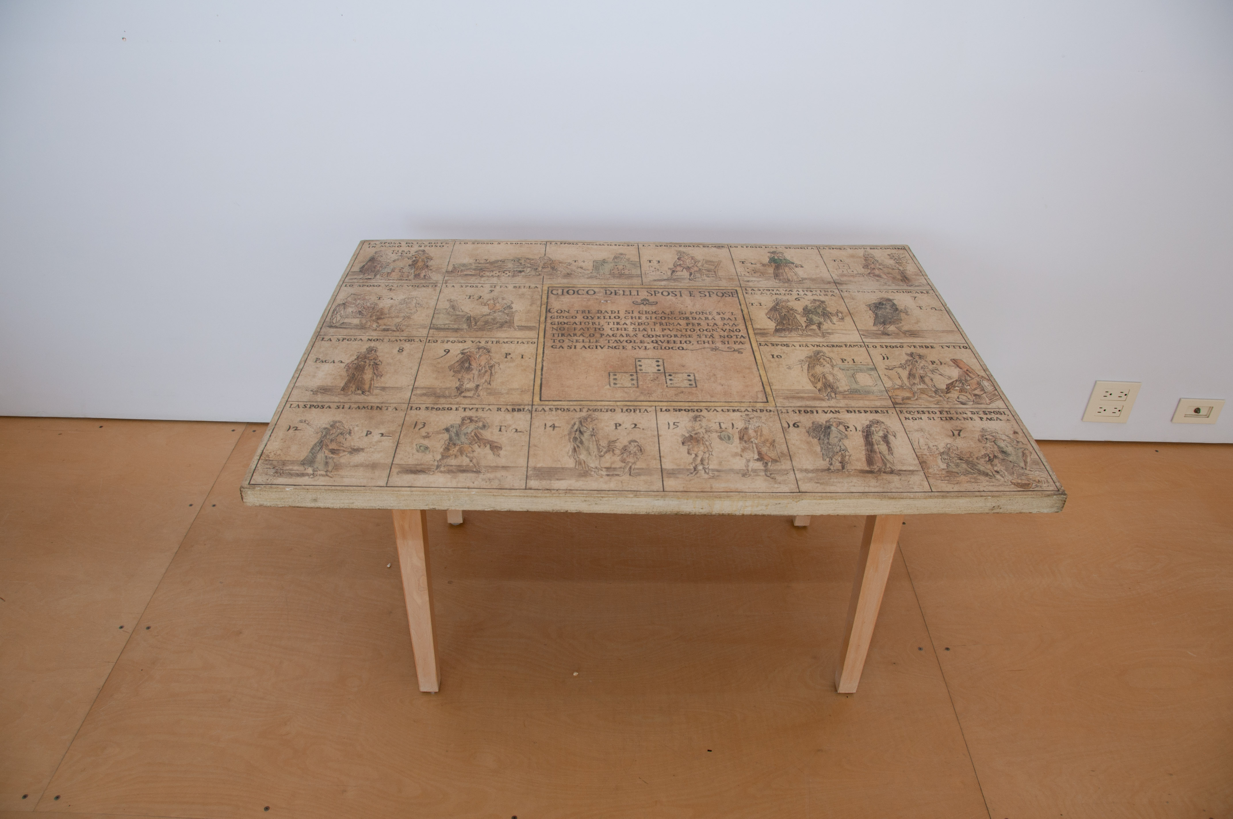 Vintage Italian Game Board Table