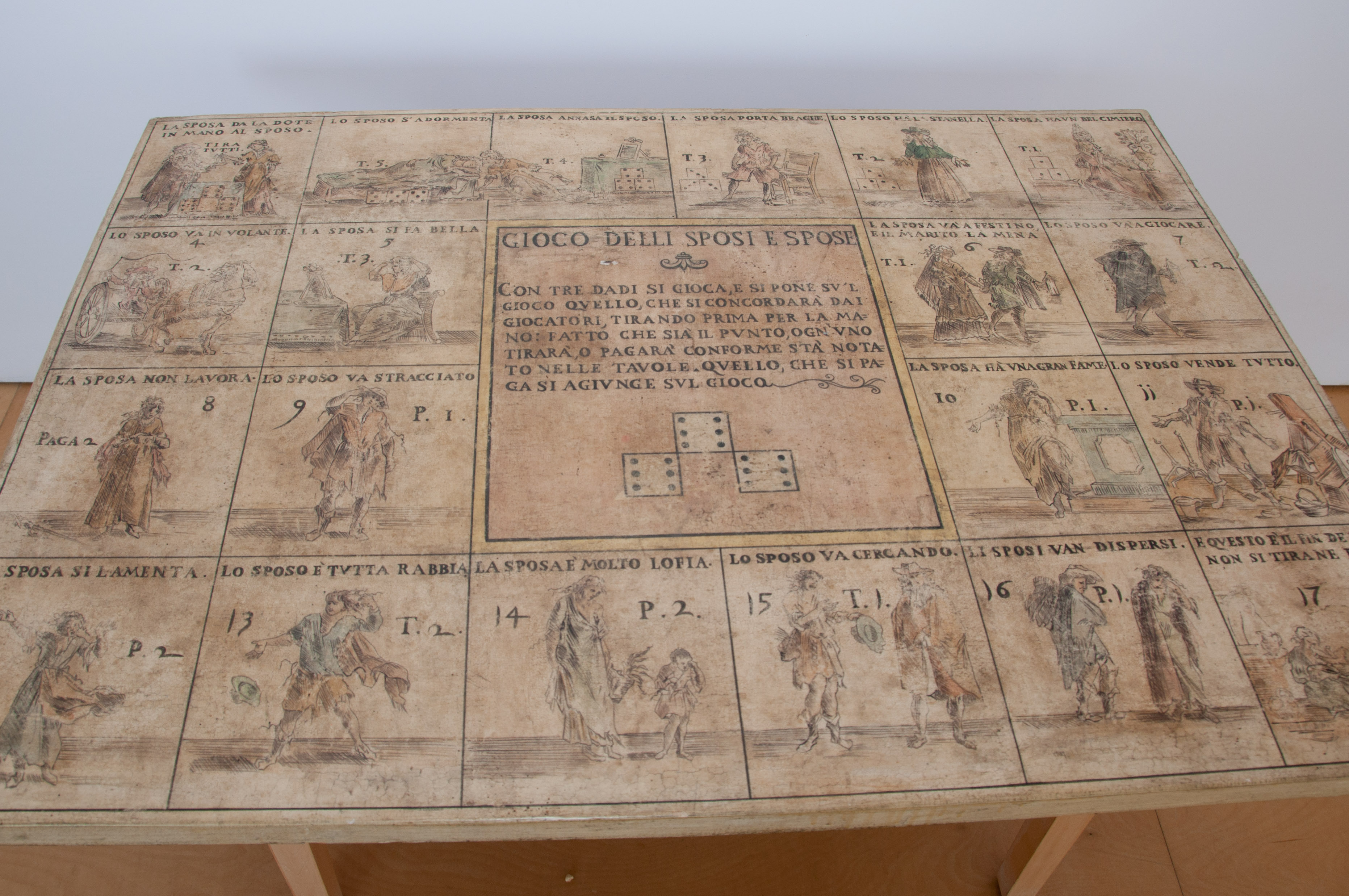 Vintage Italian Game Board Table