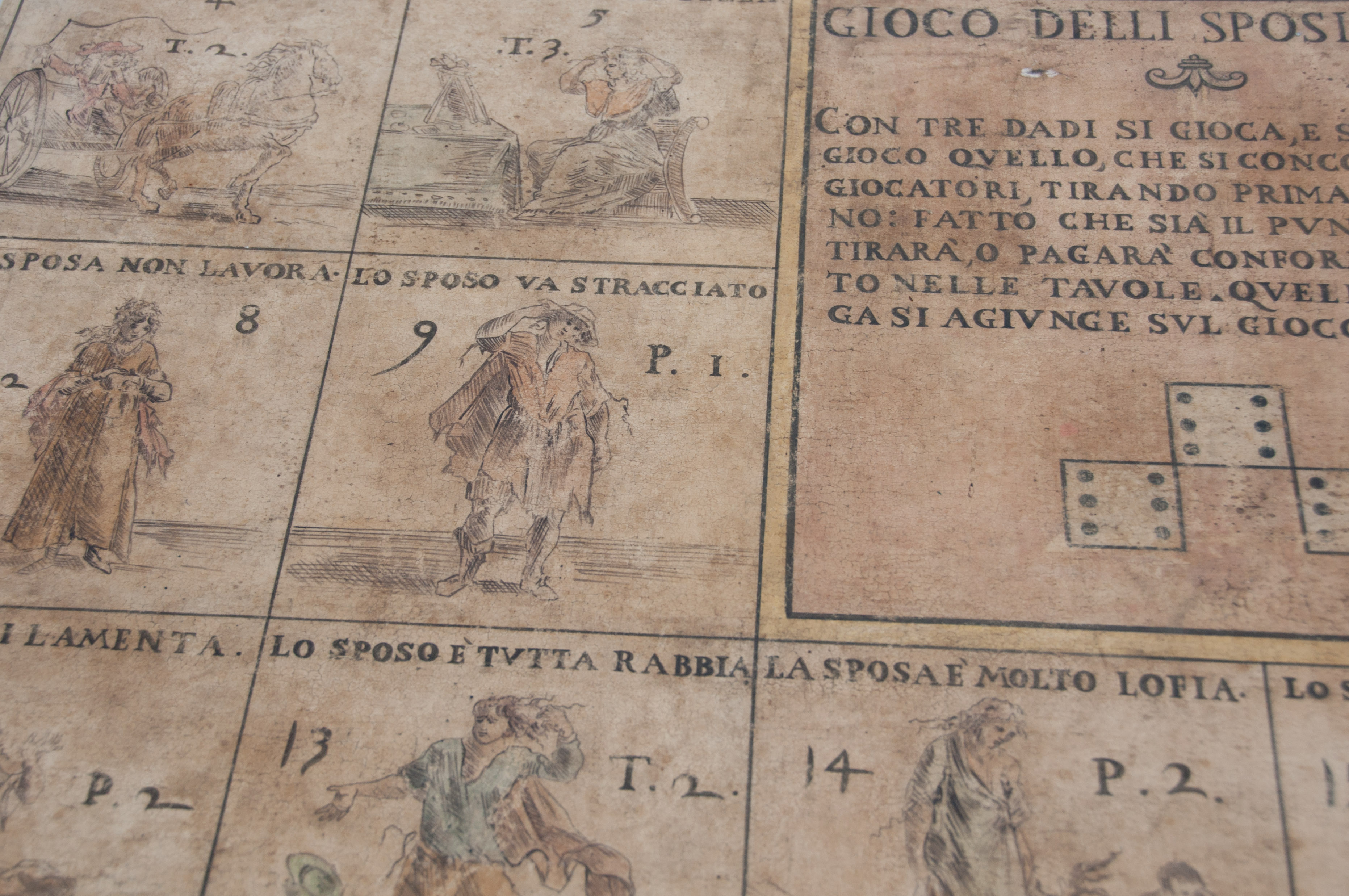 Vintage Italian Game Board Table