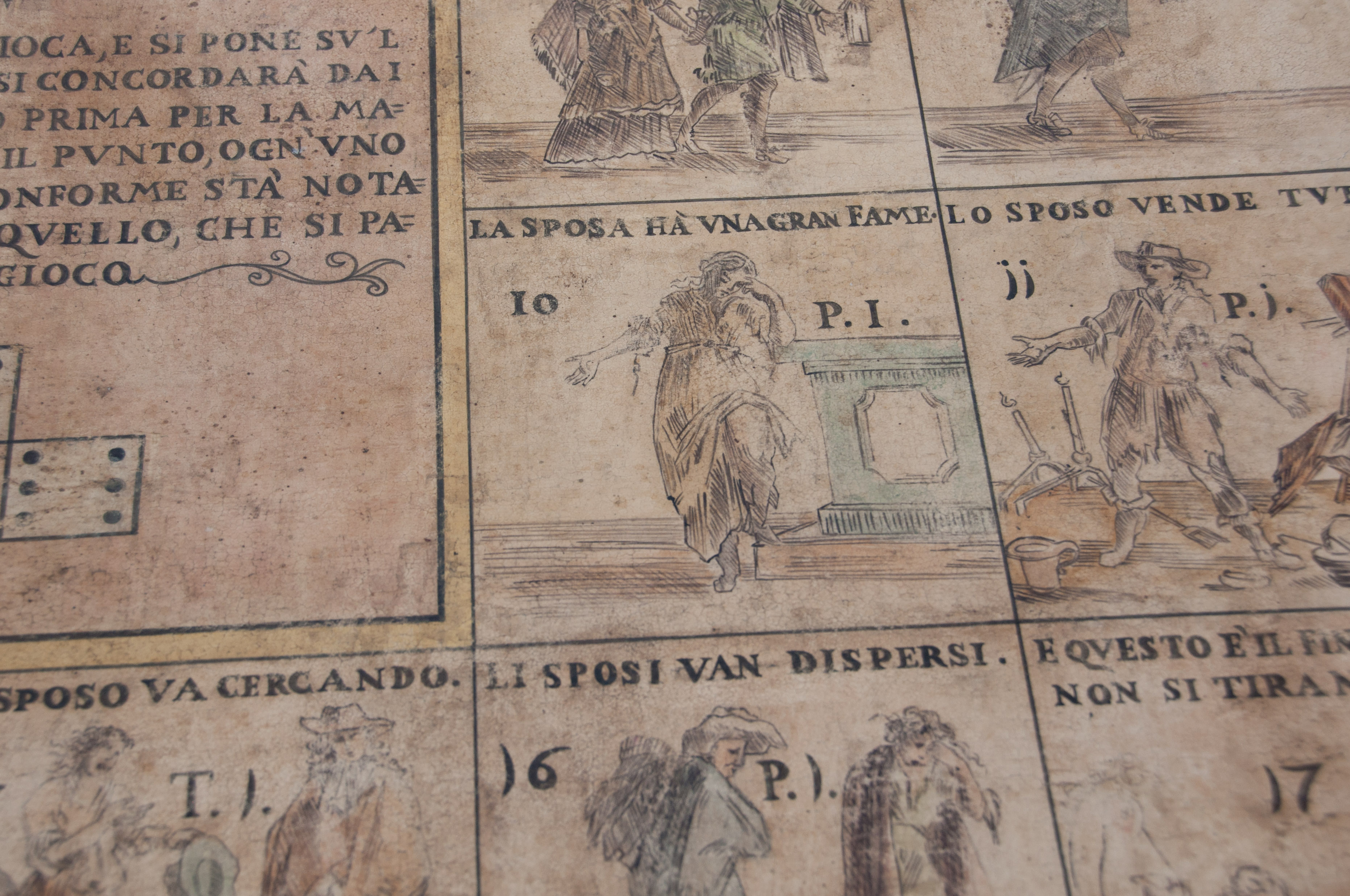 Vintage Italian Game Board Table