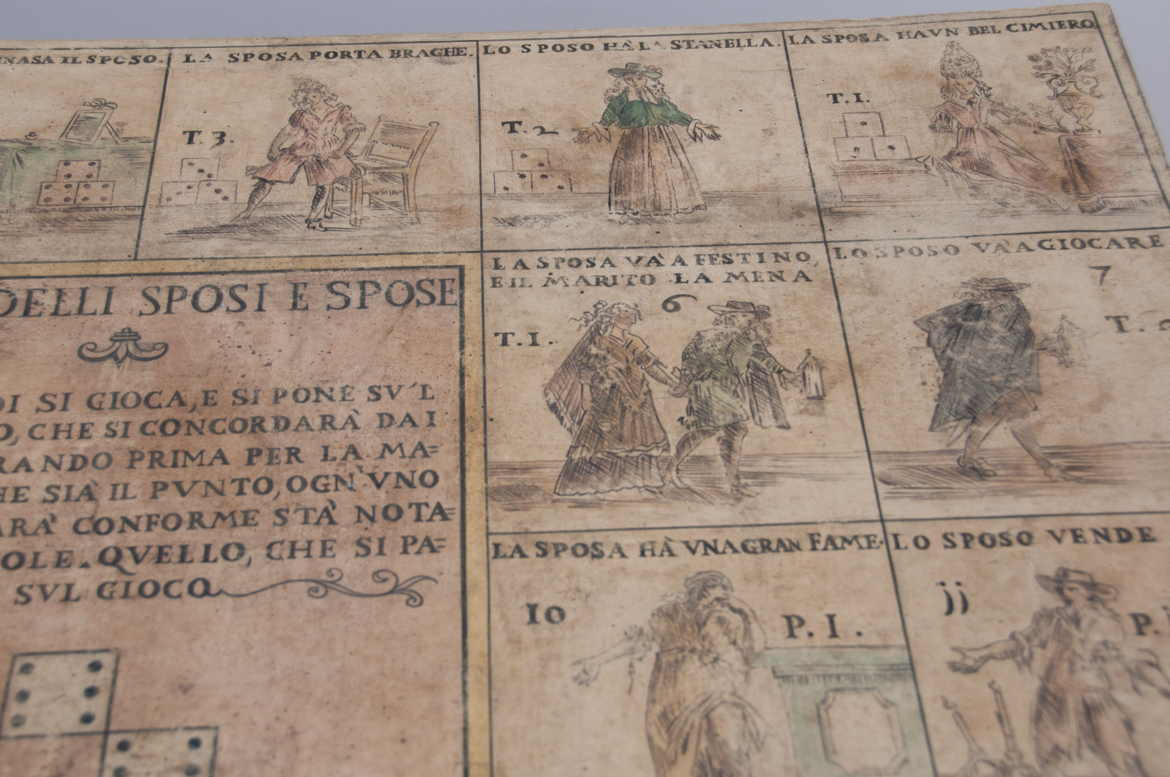 Vintage Italian Game Board Table