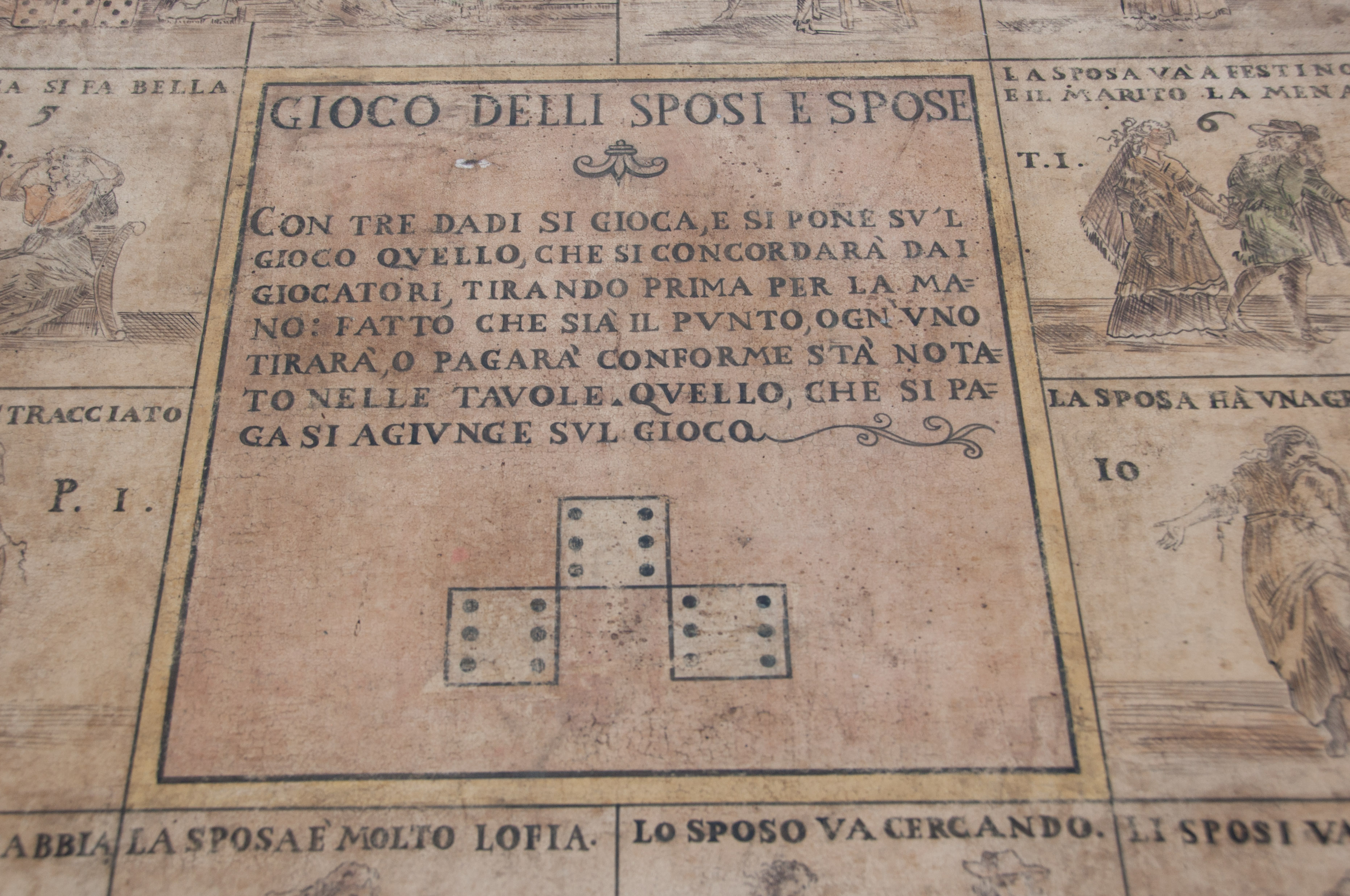 Vintage Italian Game Board Table