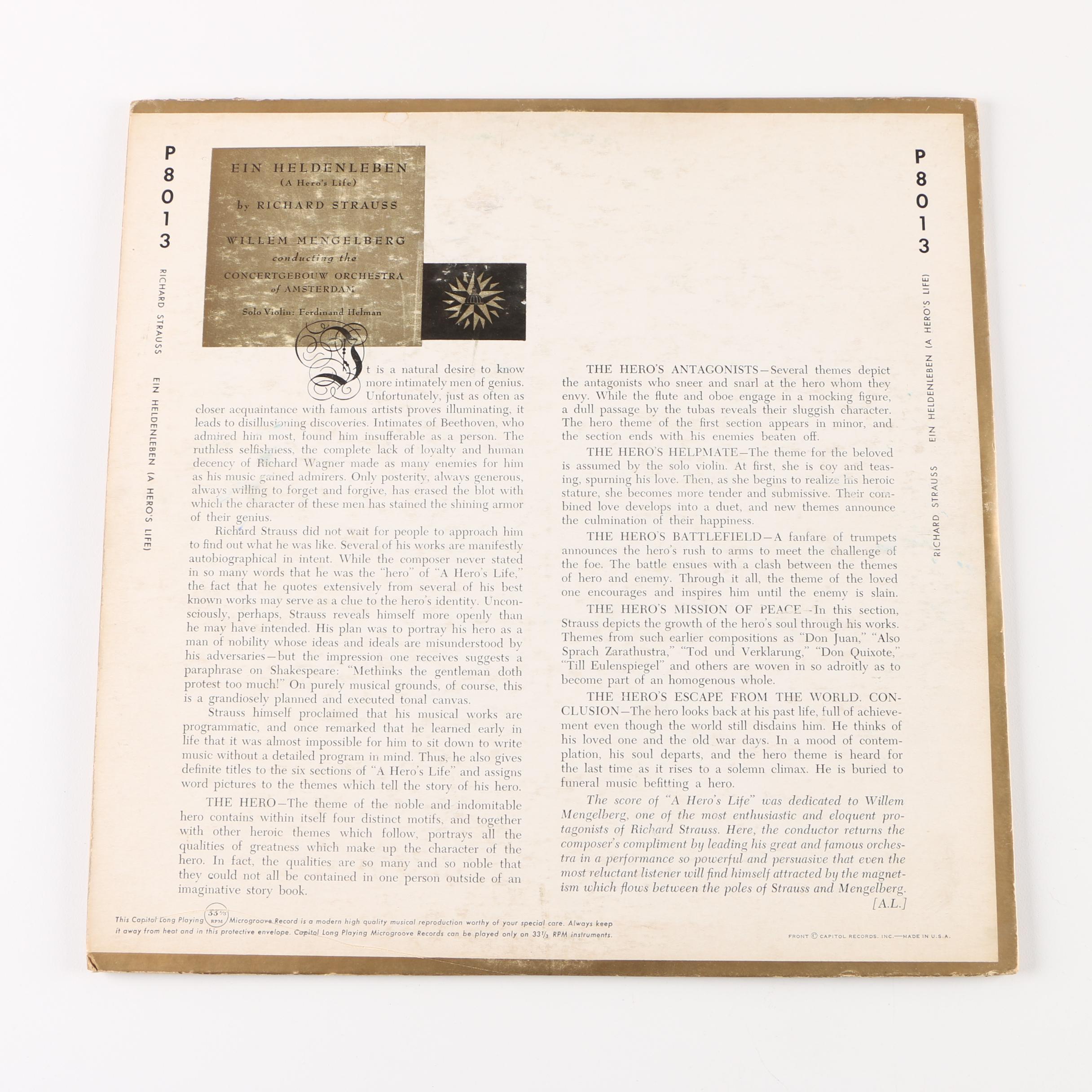 Easy Listening, Classical Theme and Other Vintage LPs