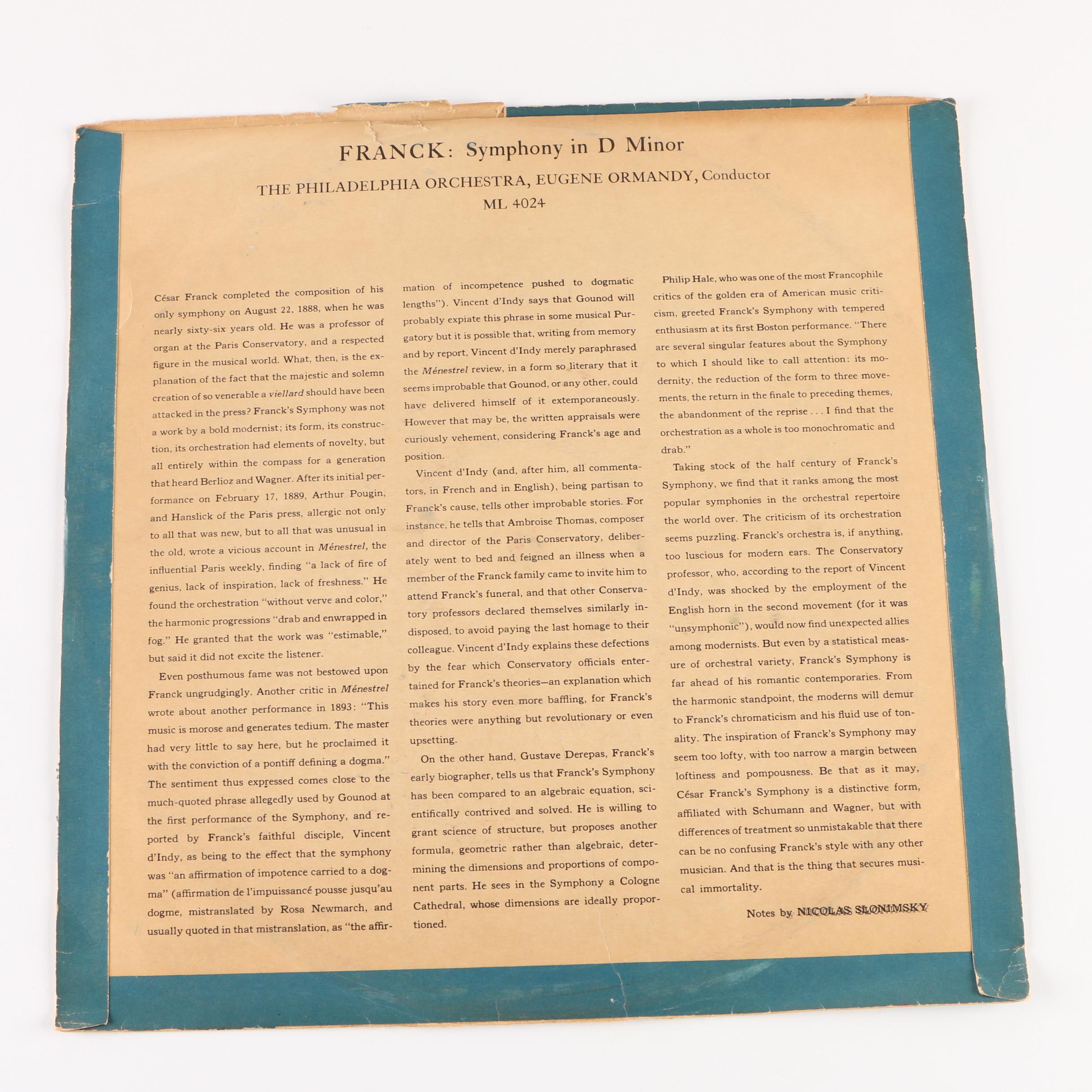 Easy Listening, Classical Theme and Other Vintage LPs