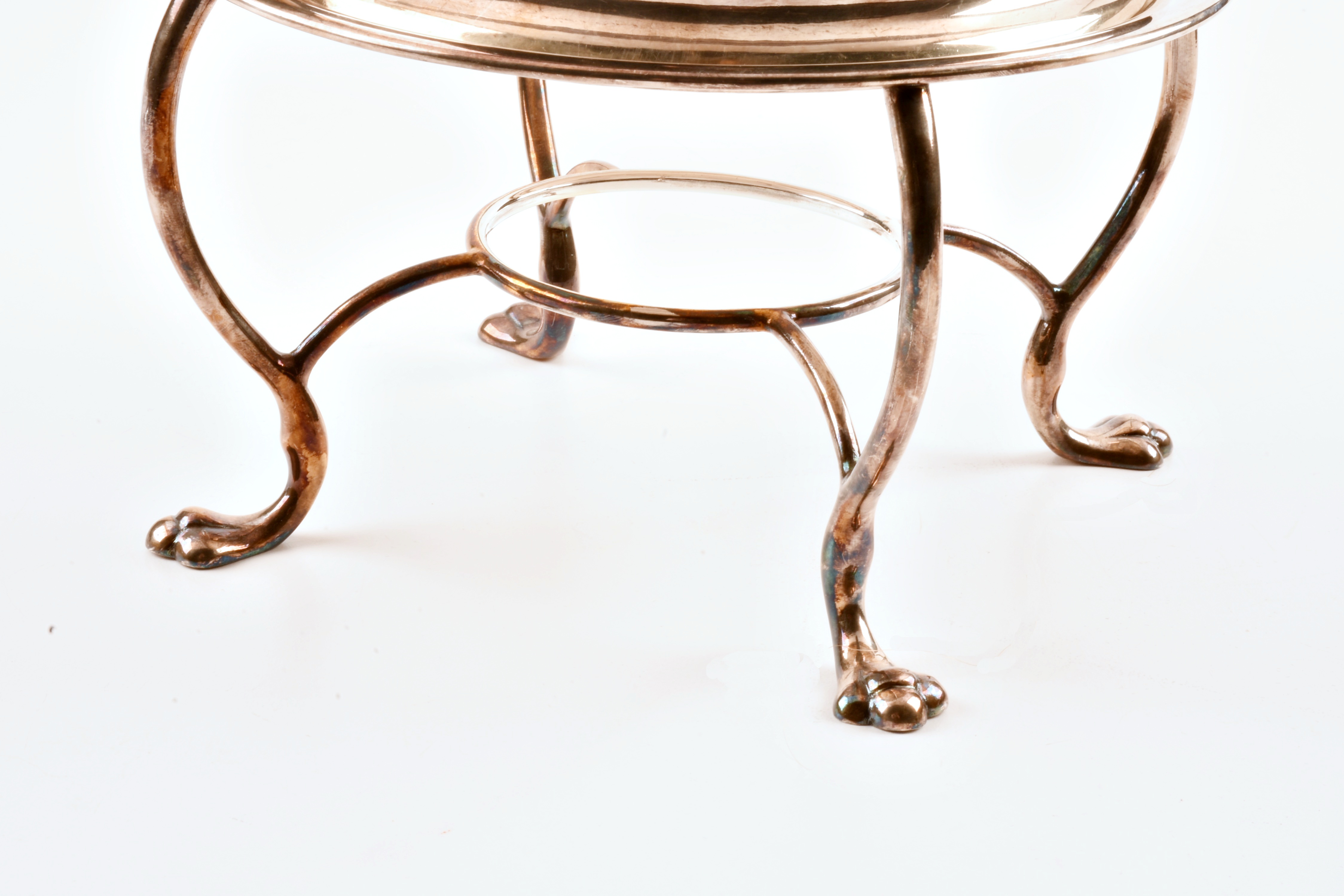 Circa 1900 Asprey of London Silverplated Teapot on Warming Stand