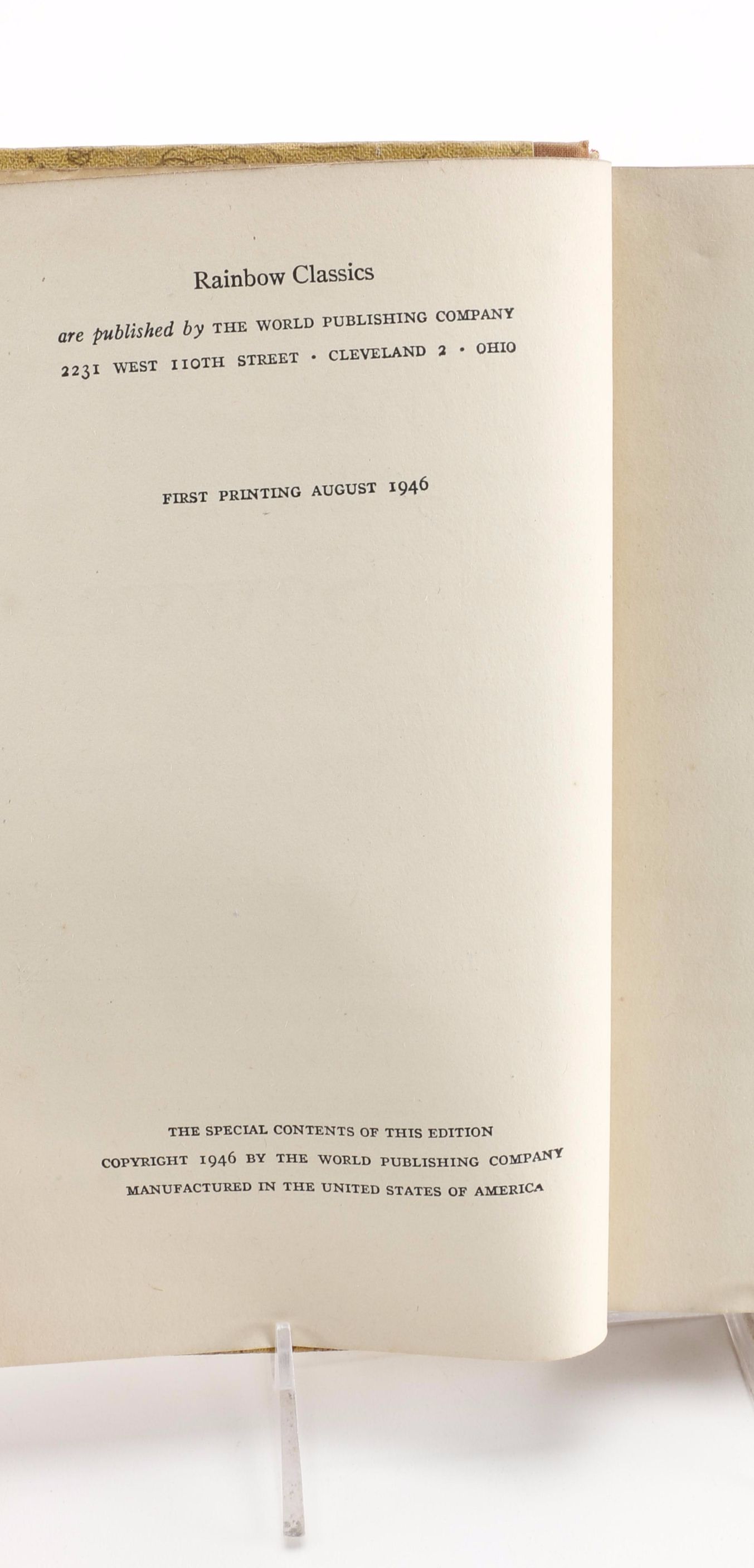 Classic Books Including 1946 Rainbow Classics "The Adventures of Tom Sawyer"