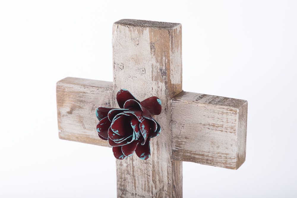 Wood Cross And Shelf Unit