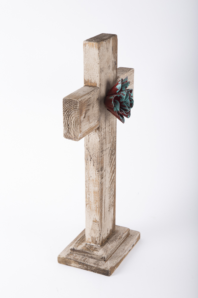 Wood Cross And Shelf Unit