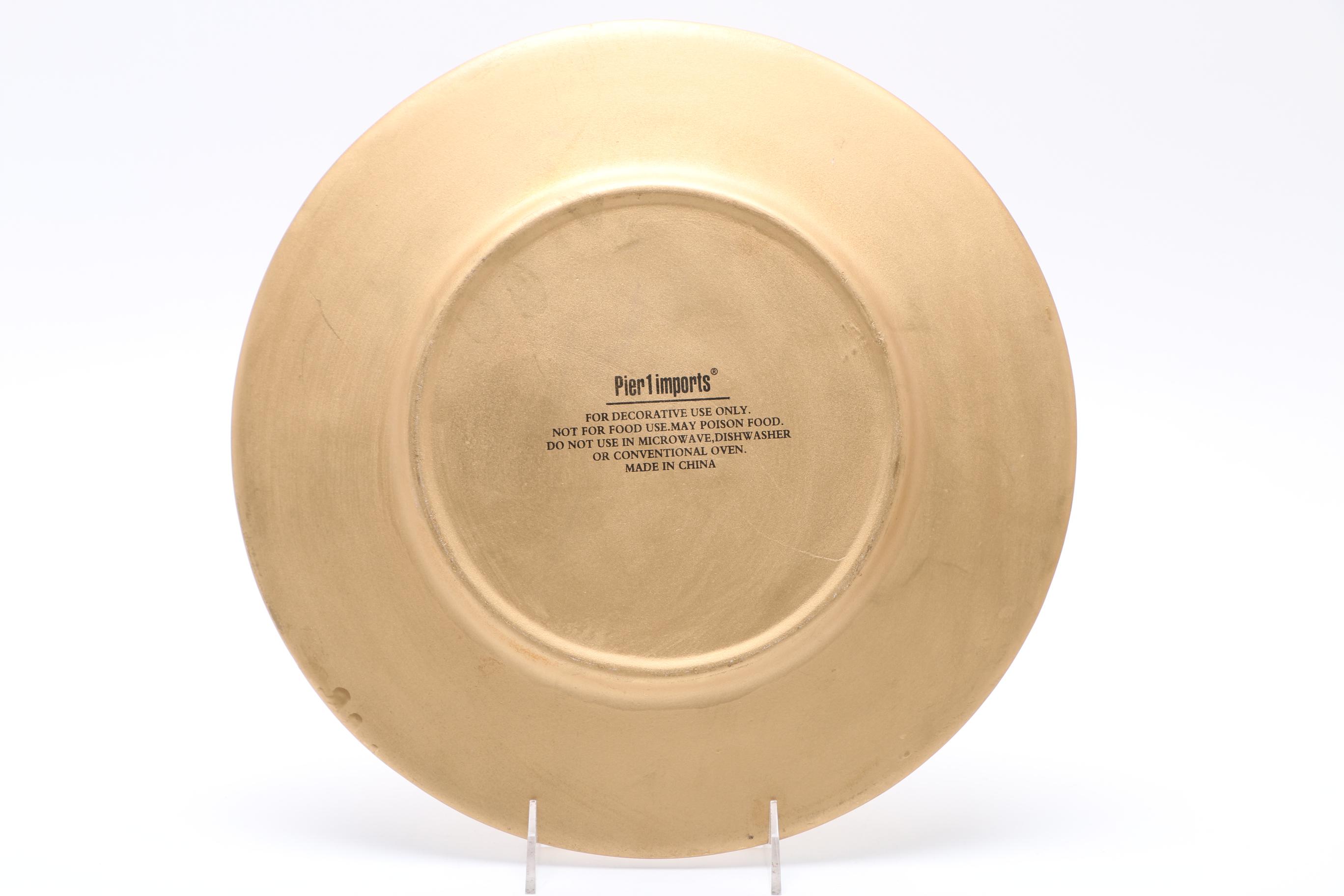 Gold Tone Decorative Chargers